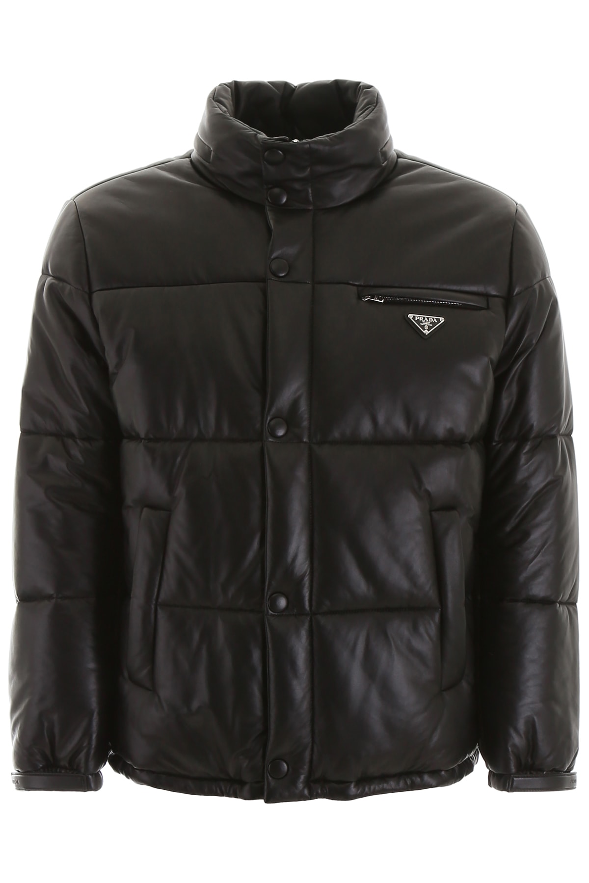 prada leather puffer jacket