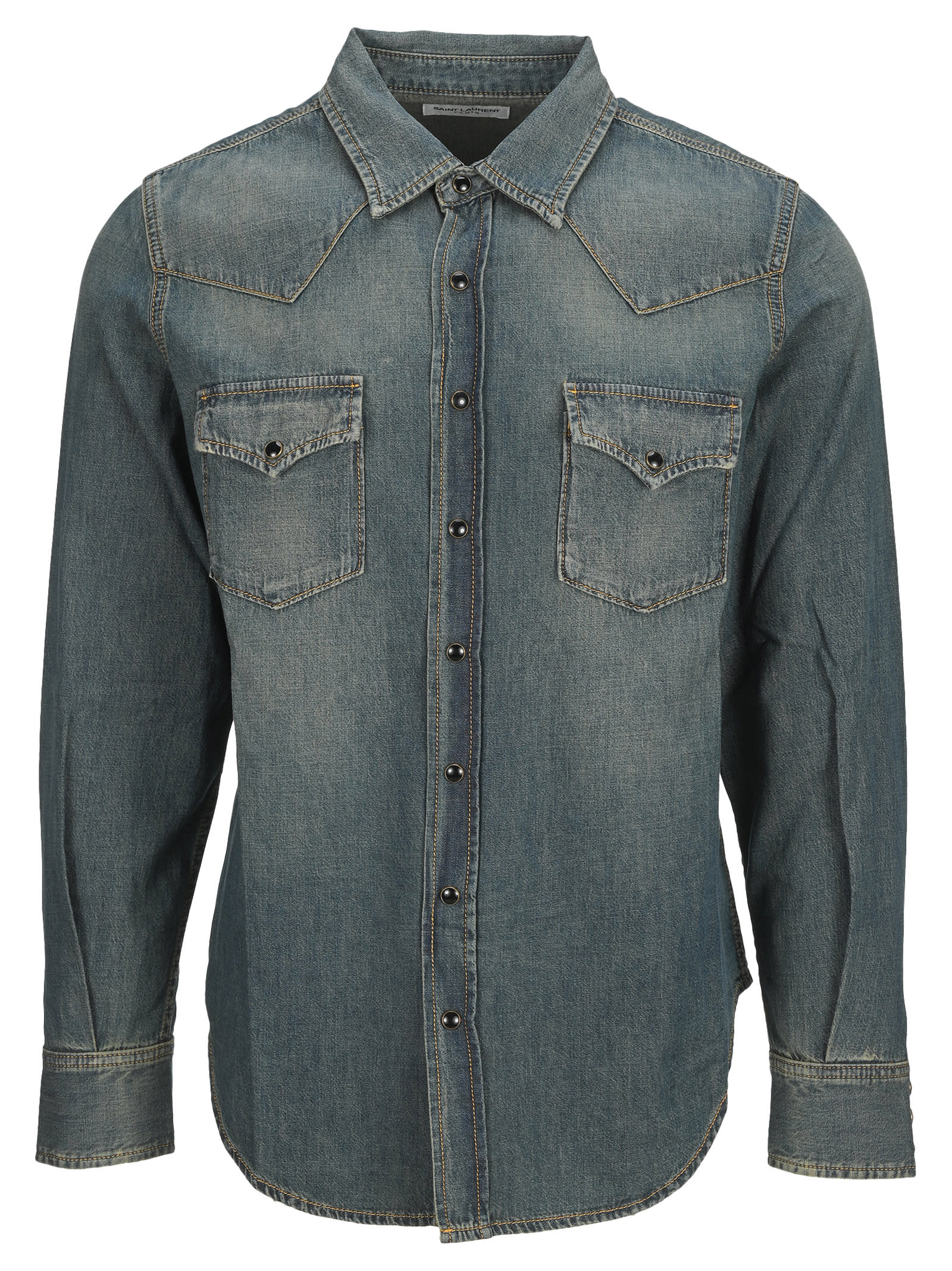 ysl denim shirt