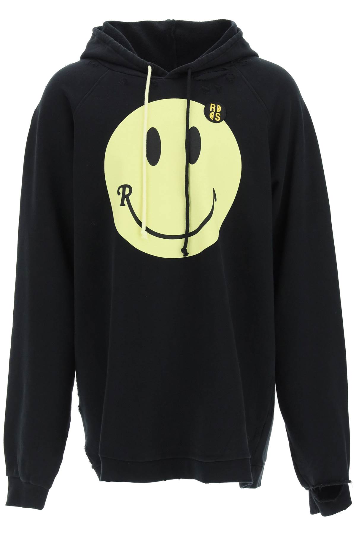 Raf Simons Smiley Destroy Hoodie | italist, ALWAYS LIKE A SALE
