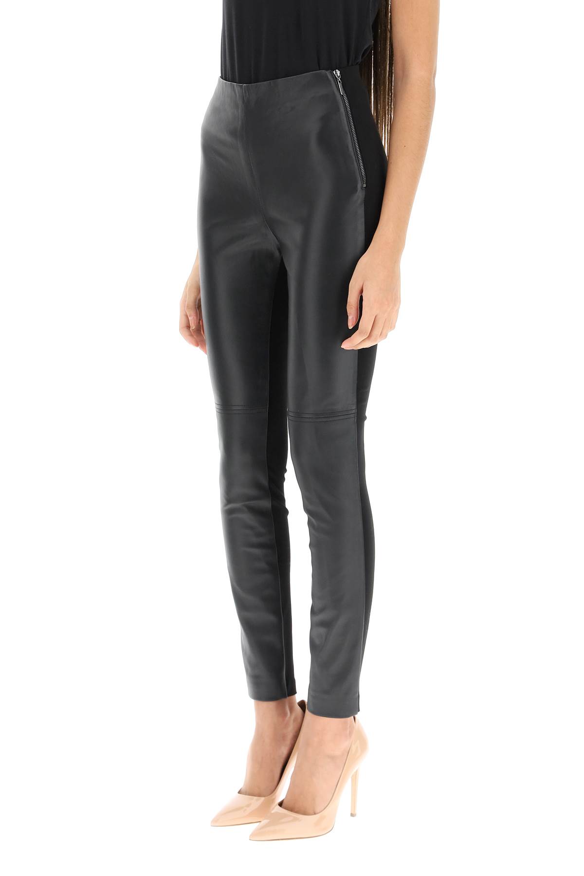 Shop Guess By Marciano Leather And Jersey Leggings In Jet Black A996 (black)