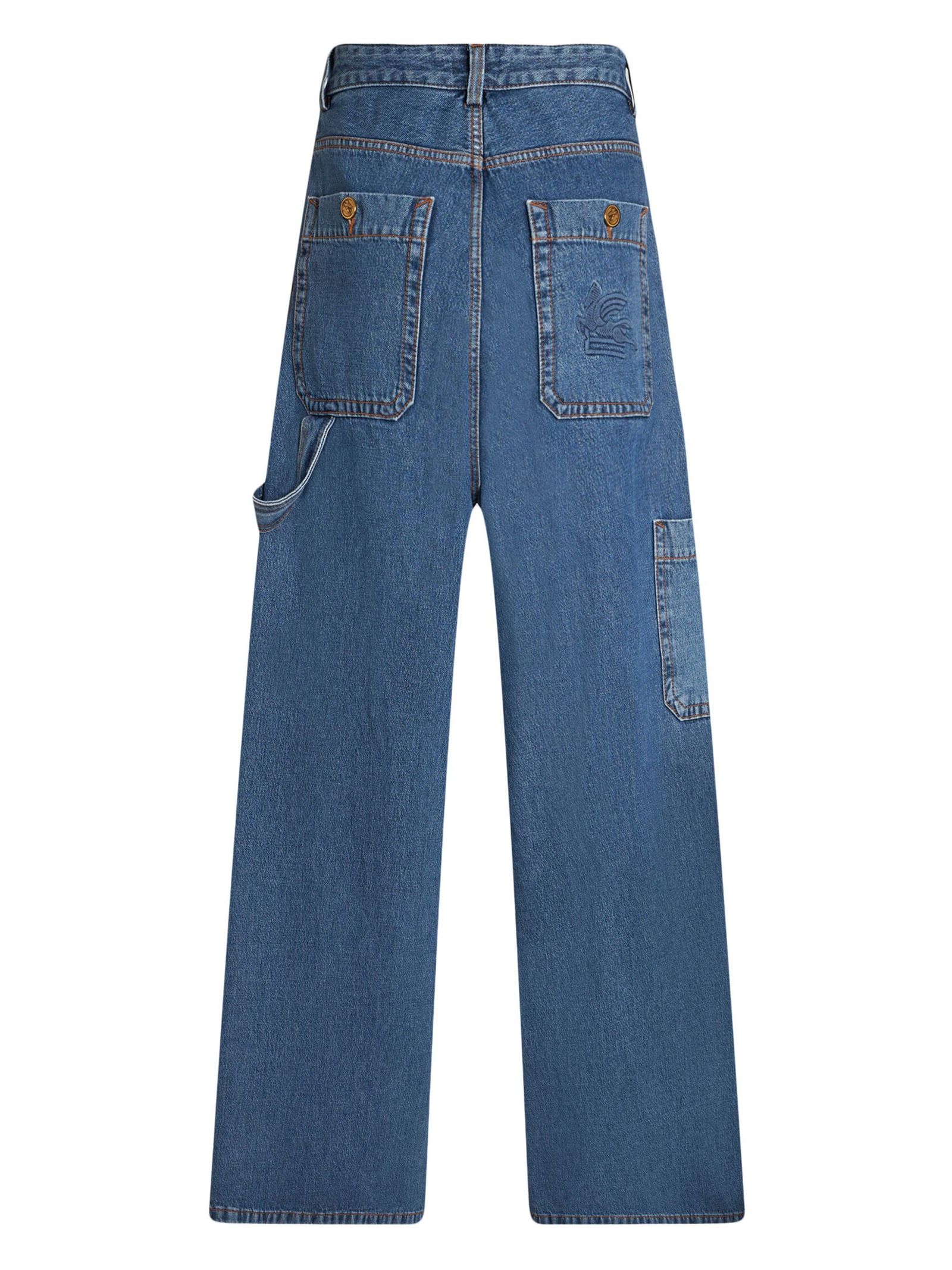 Shop Etro Blue Cotton Denim Jeans