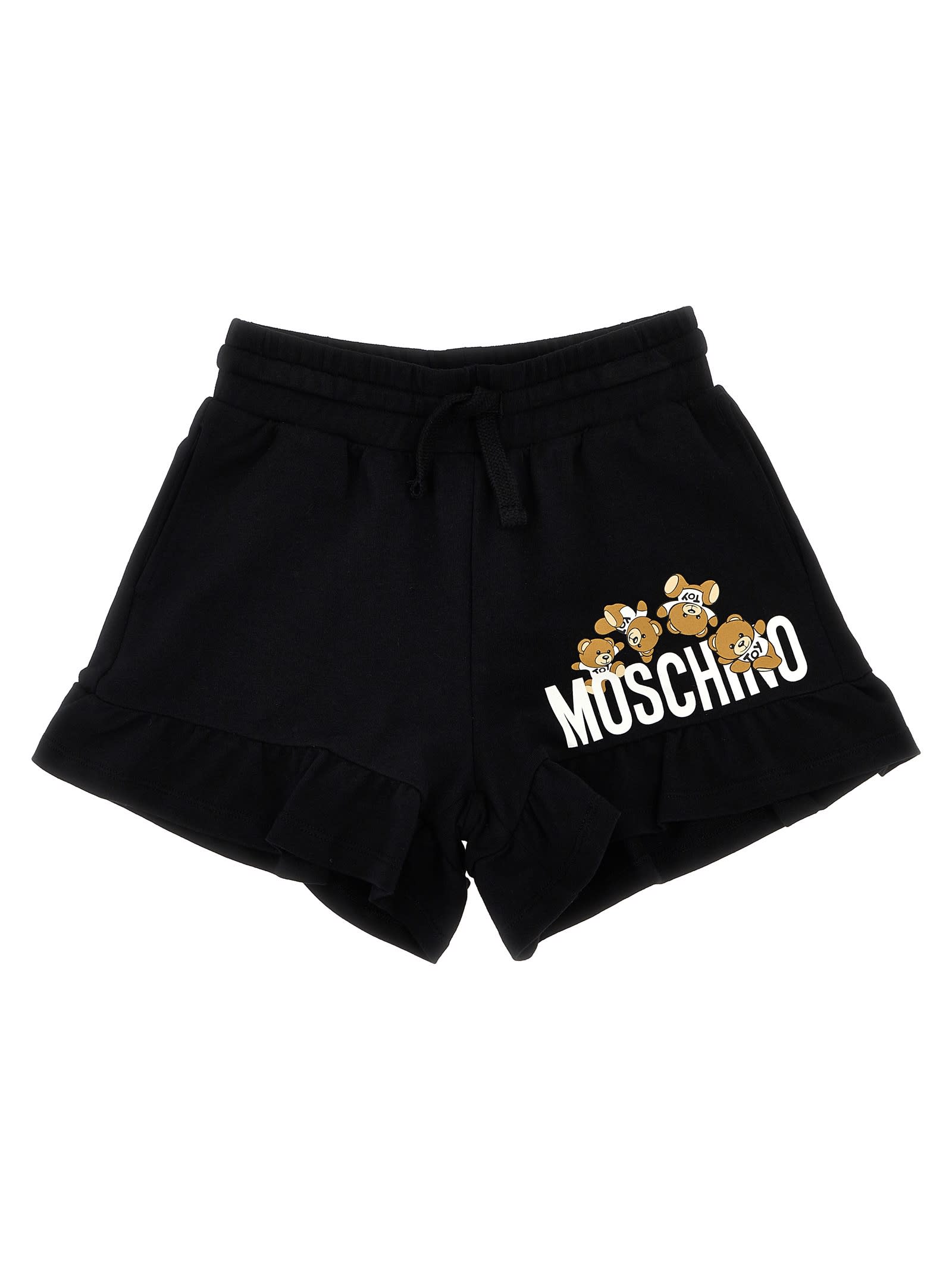 Shop Moschino Teddy Shorts In Black