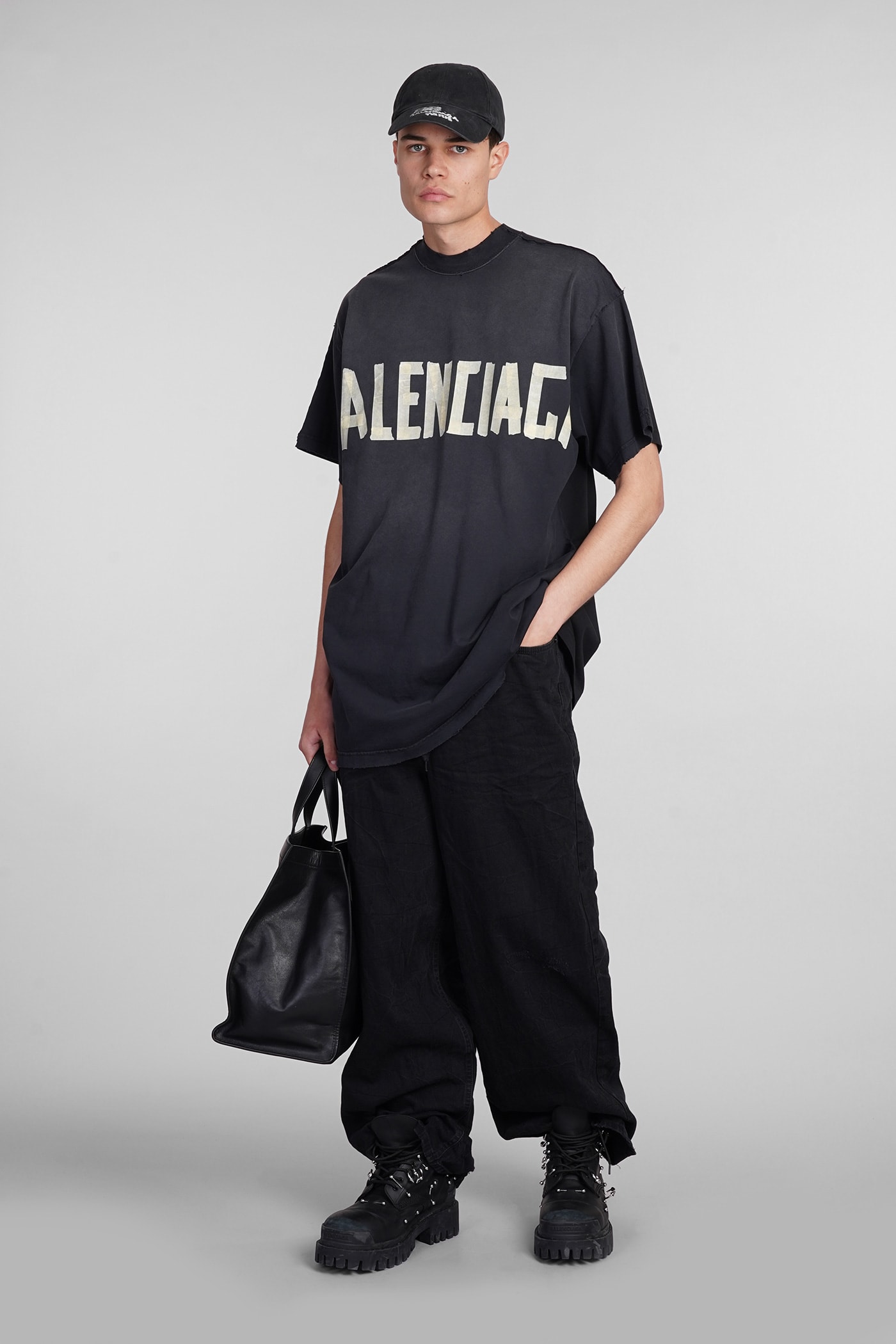 Shop Balenciaga Pants In Black Cotton