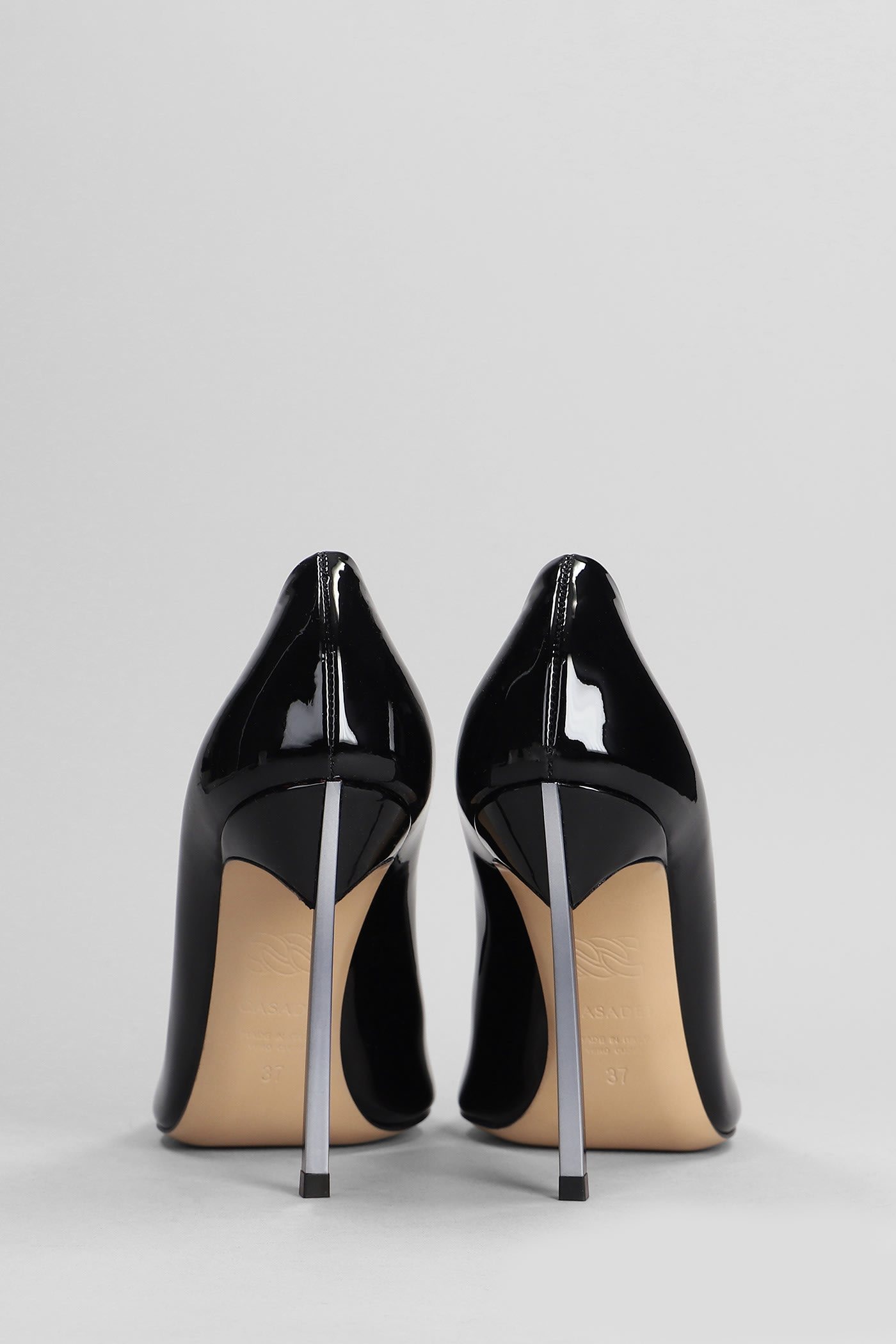 Shop Casadei Superblade Pumps In Black Patent Leather