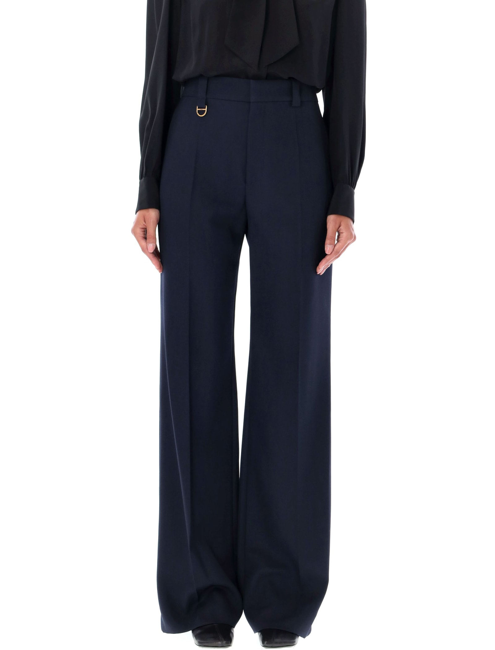 Shop Chloé High Waist Pant In Eclipse Blue