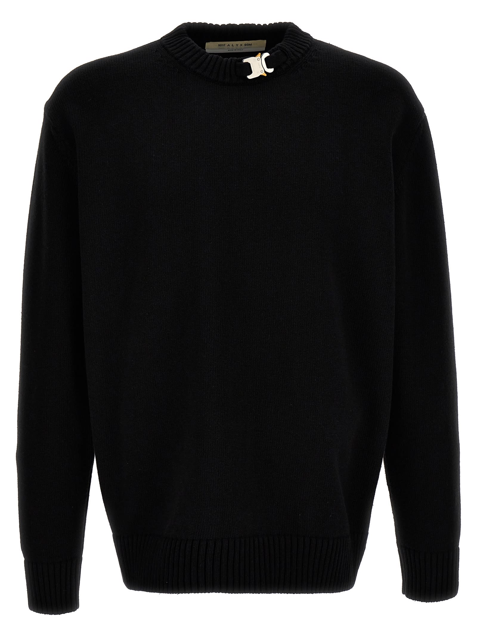 Shop Alyx Buckle Collar Sweater In Black