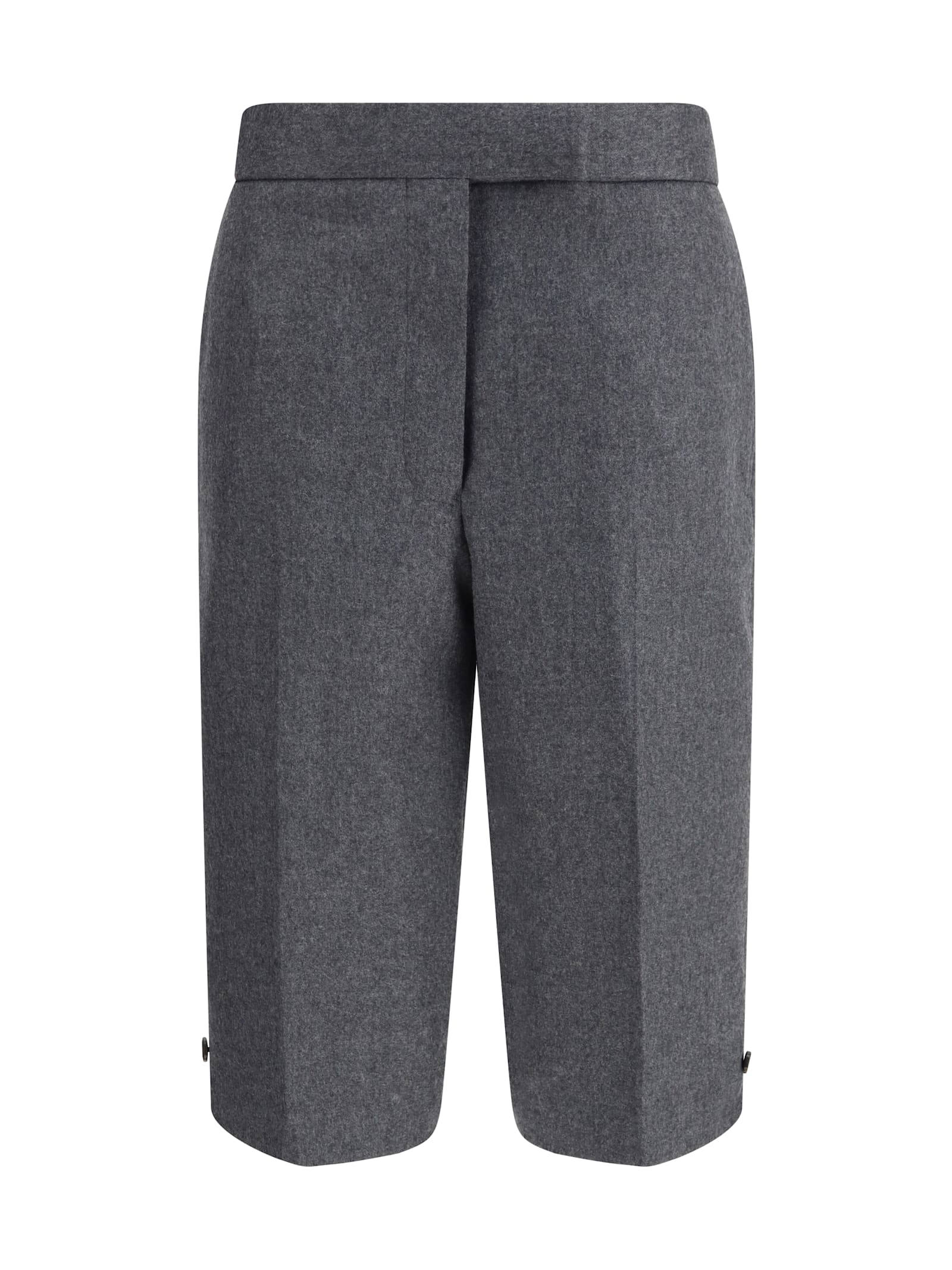 Thom Browne Wool Bermuda Shorts In Gray