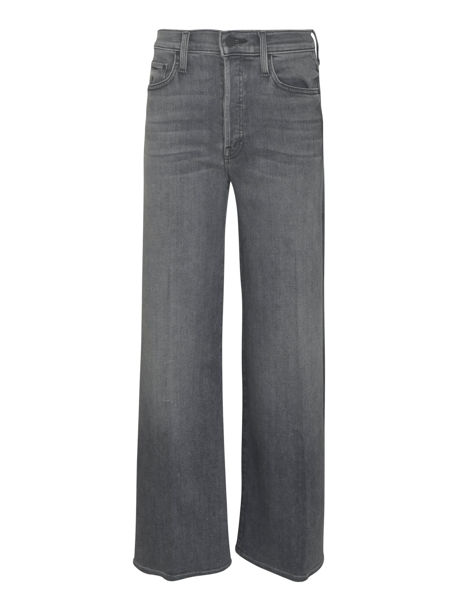 Shop Mother Tomcat Roller Jeans In Gray