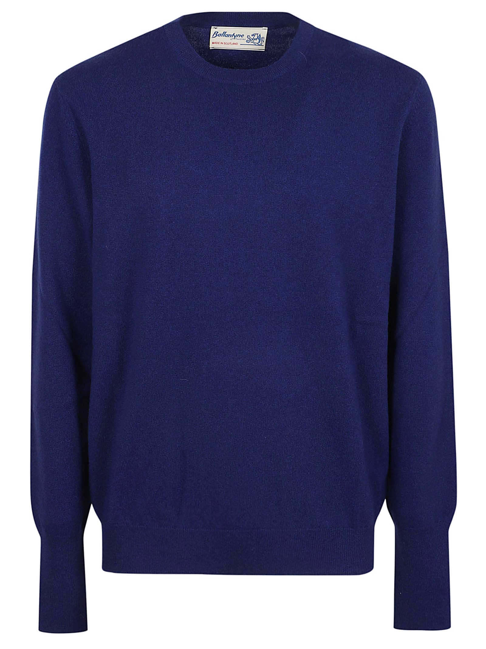 Shop Ballantyne Round Neck Pullover In Blu