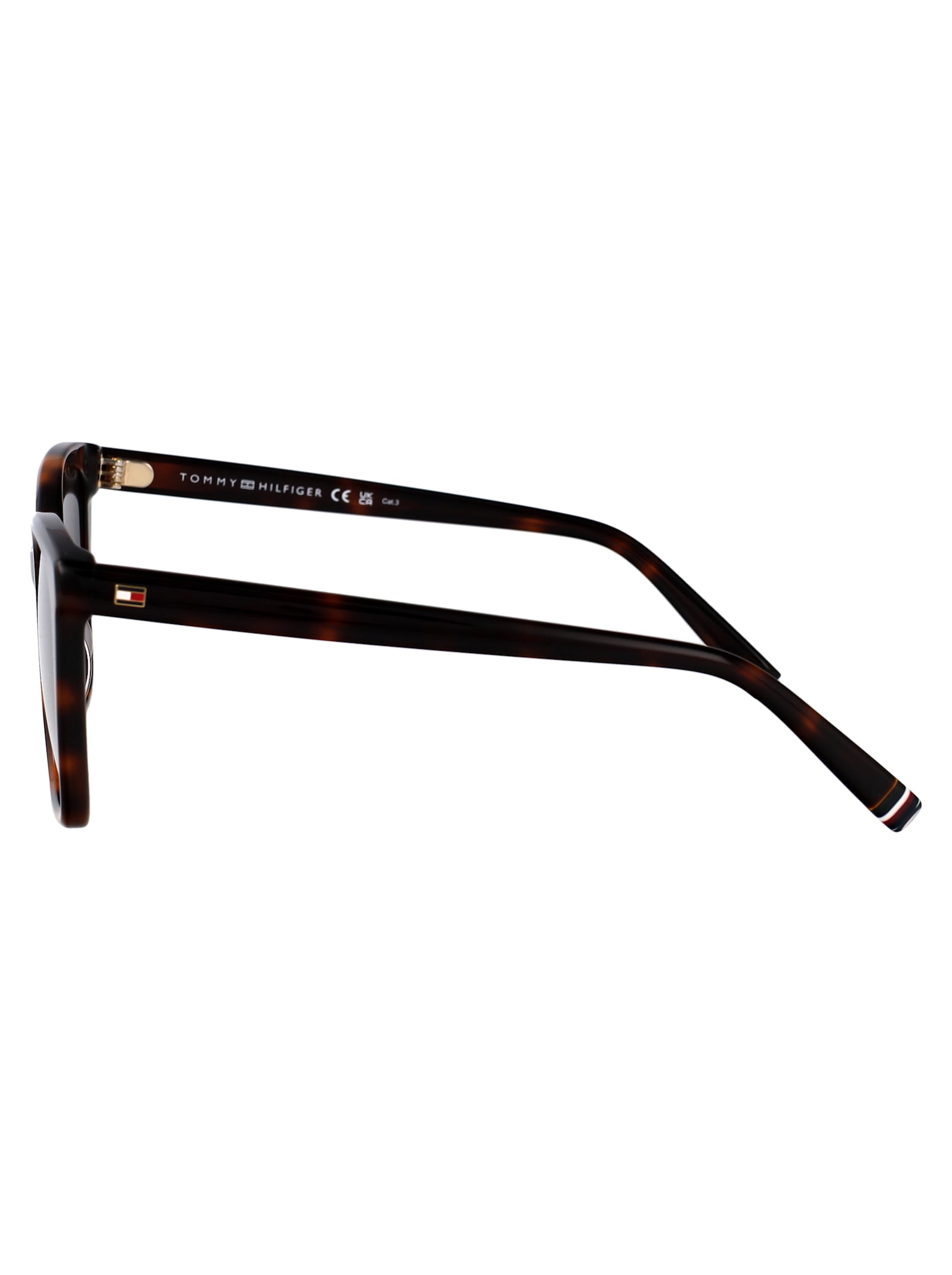 Tommy Hilfiger Havana Acetate Sunglasses In Brown