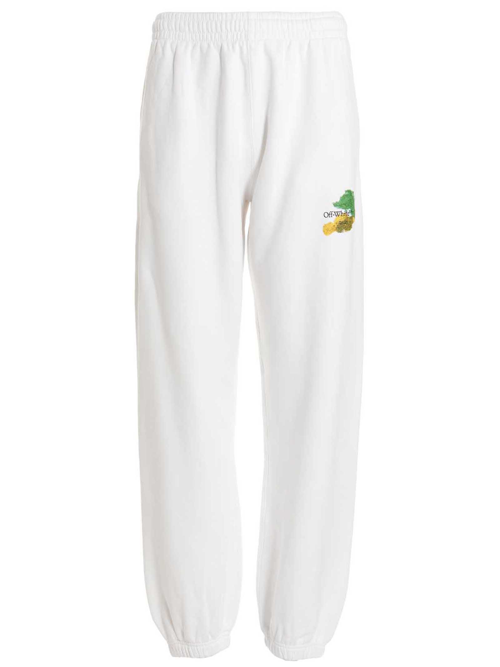 Shop Off-white Brush Arrow Joggers In White