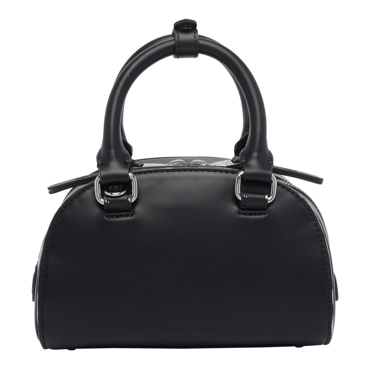 Diesel Women Black 1dr Dome Crossbody Mini Bowling Bag In Black