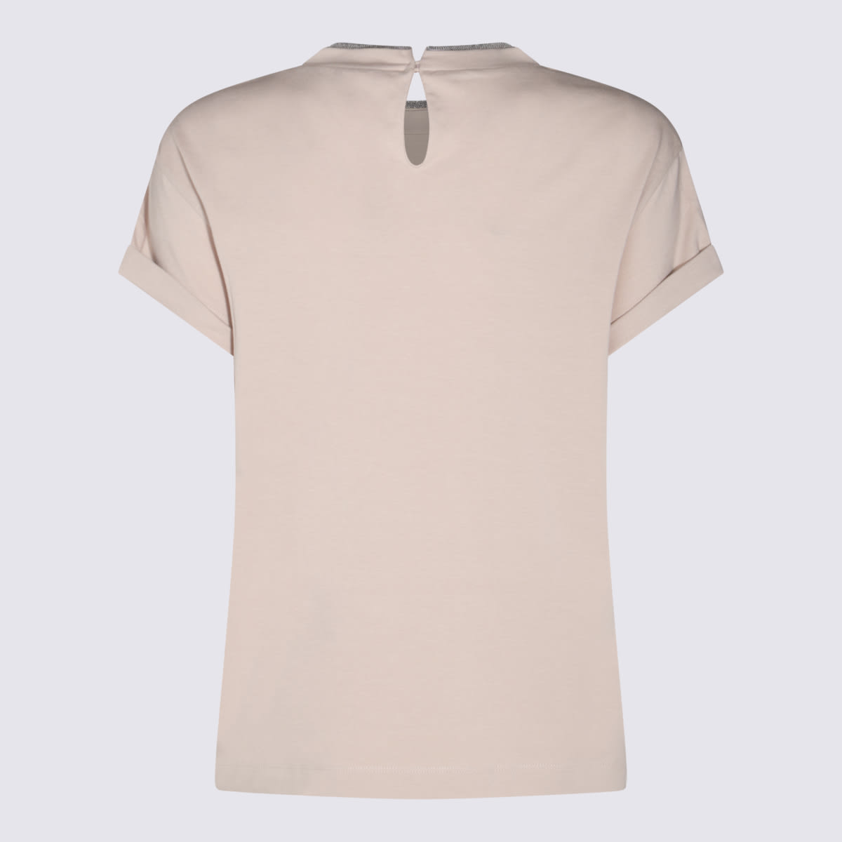 Shop Brunello Cucinelli Beige Cotton T-shirt