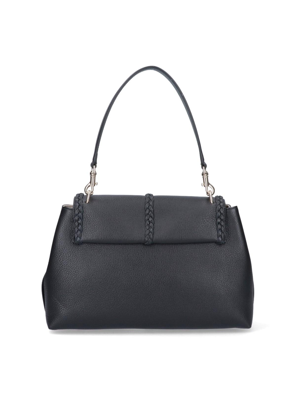 Shop Chloé Penelope Medium Shoulder Bag In Nero