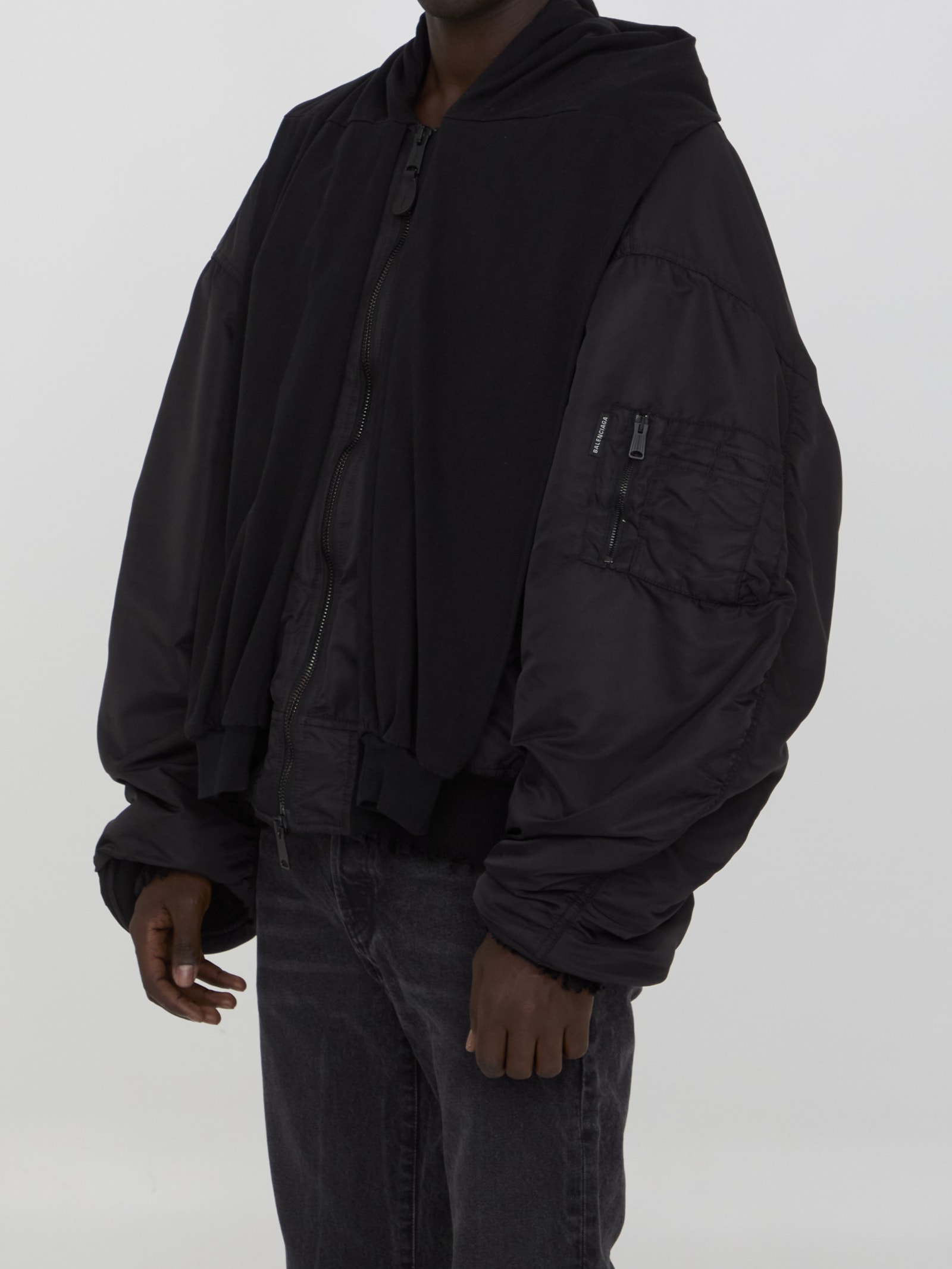 Shop Balenciaga Incognito Jacket In Black