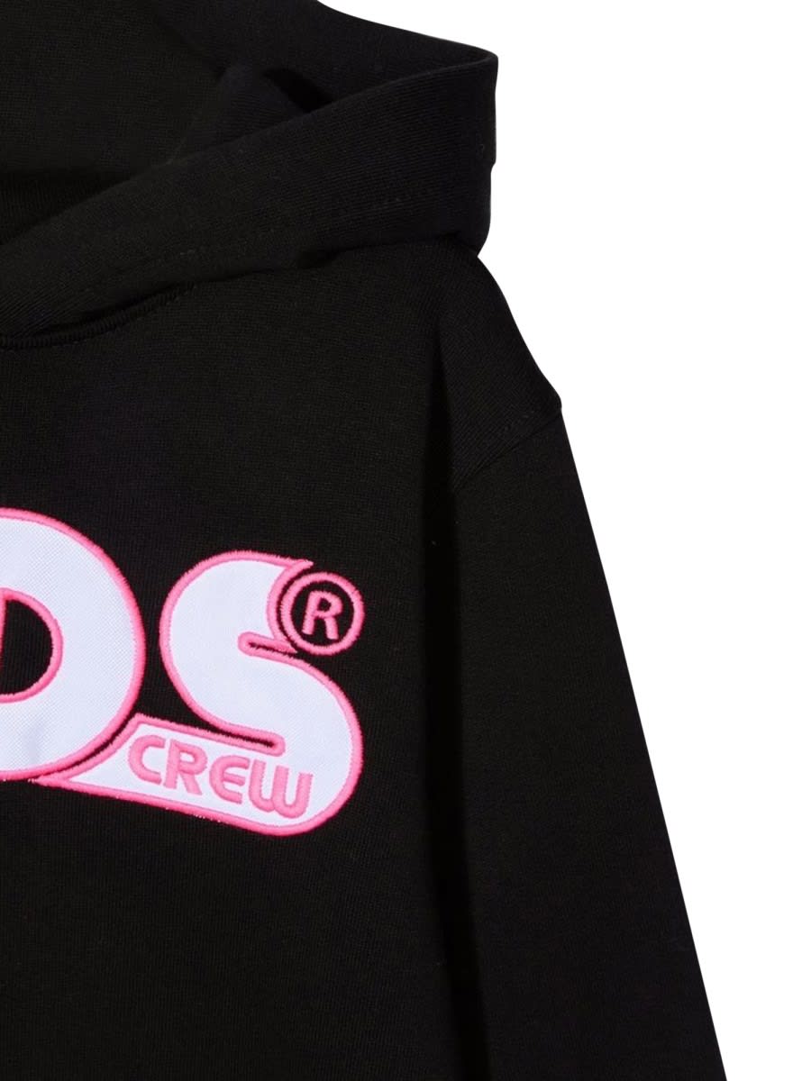 Gcds Oversize Hoodie Girl In Black