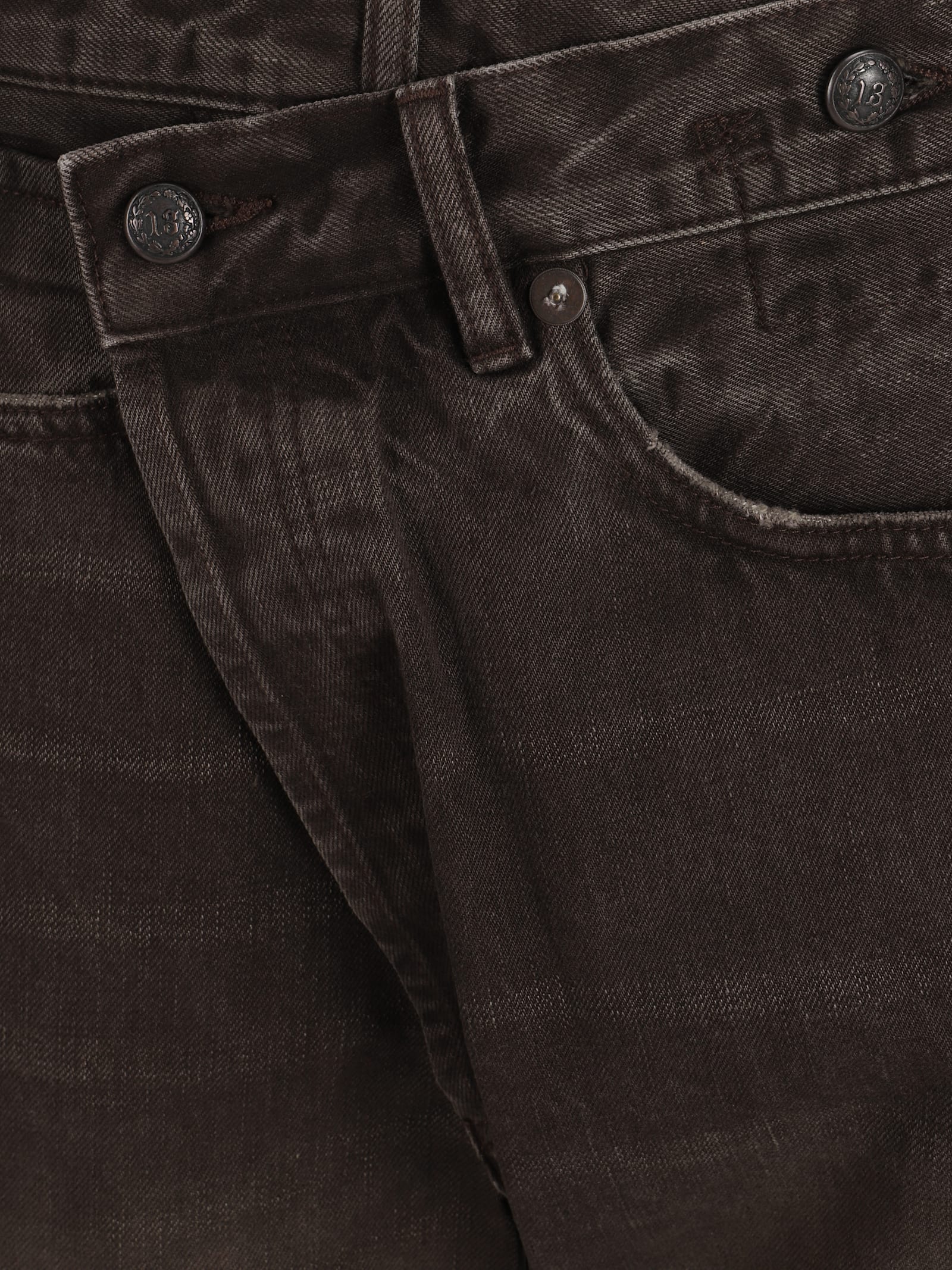 Shop R13 Cross Over Jeans In Vintage Chocolate Brown