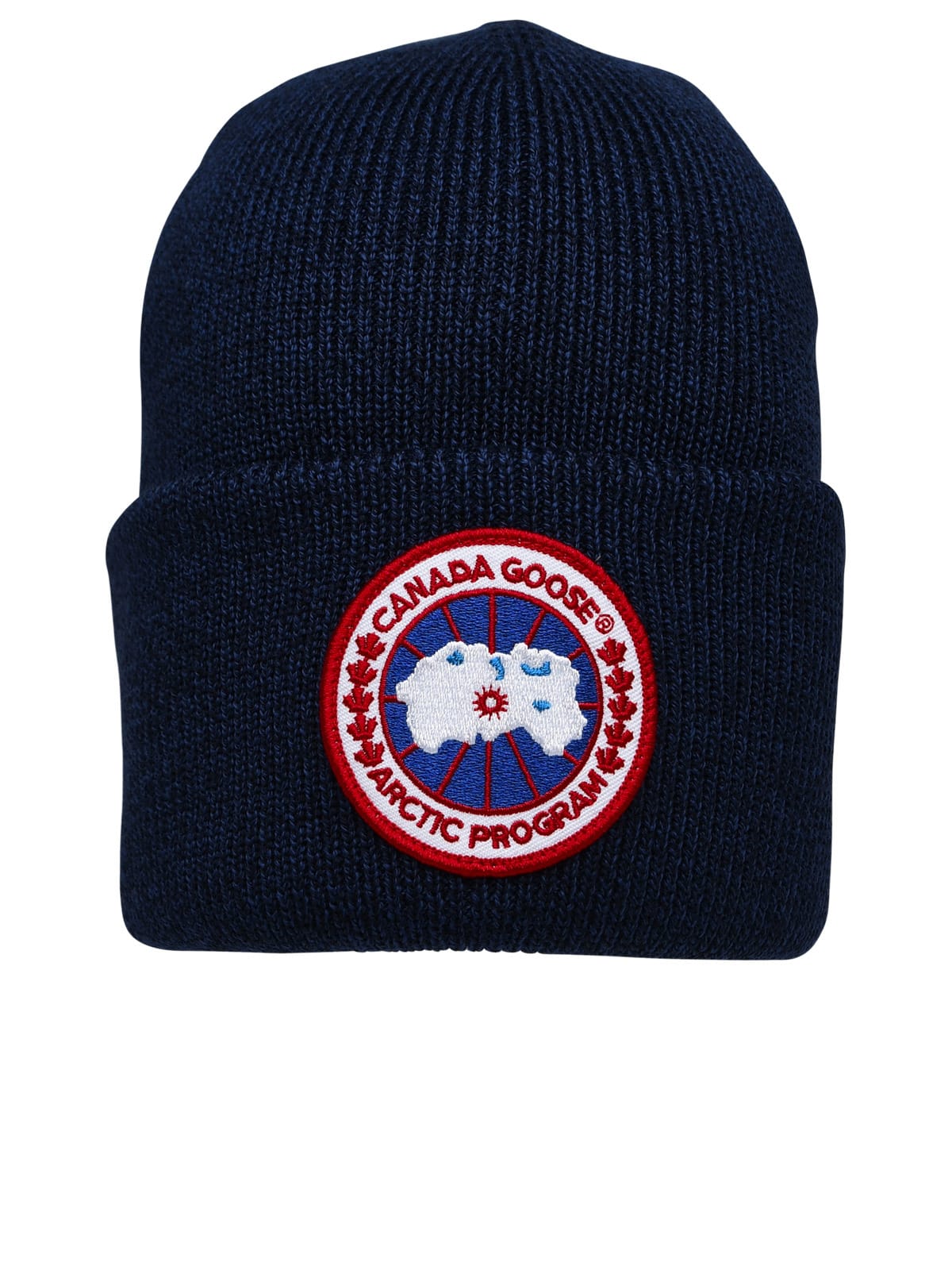 Canada Goose Artic Disc Blue Wool Beanie In Navy