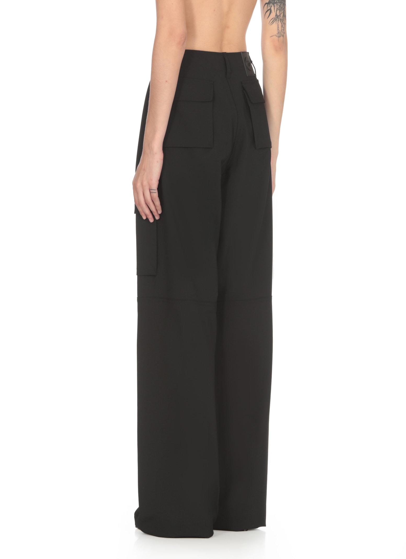 Shop Coperni Wool Blend Cargo Pants In Black