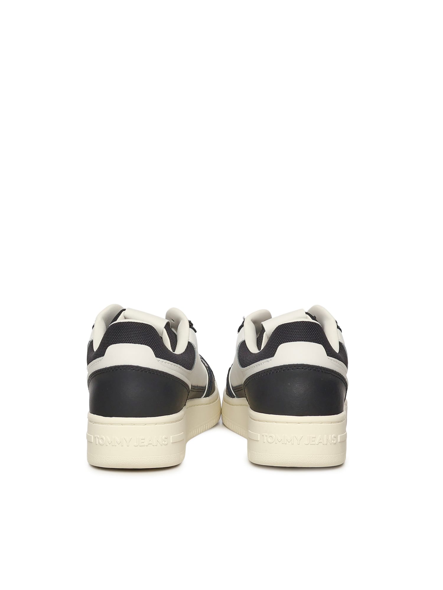 Tommy Hilfiger Retro Leather Sneakers In Black