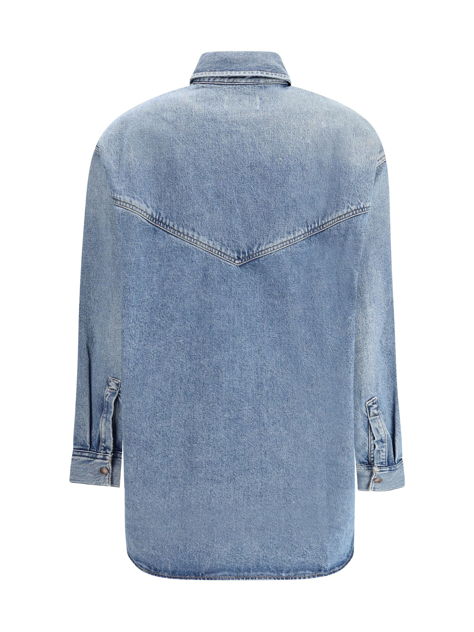 Agolde Lotta Shirt In Blue