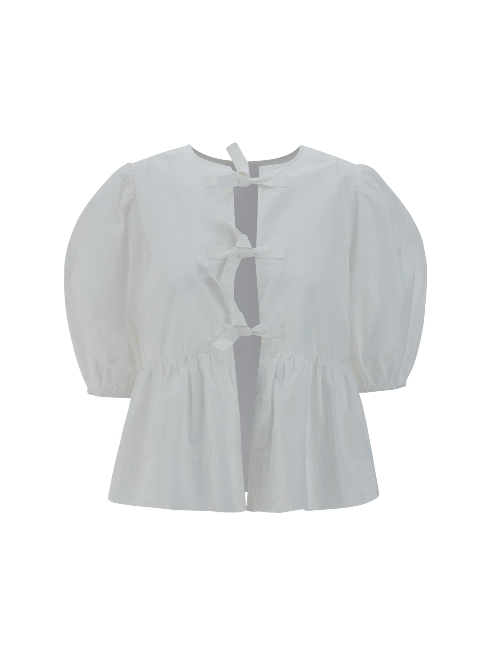 Ganni Blouse Shirt In White