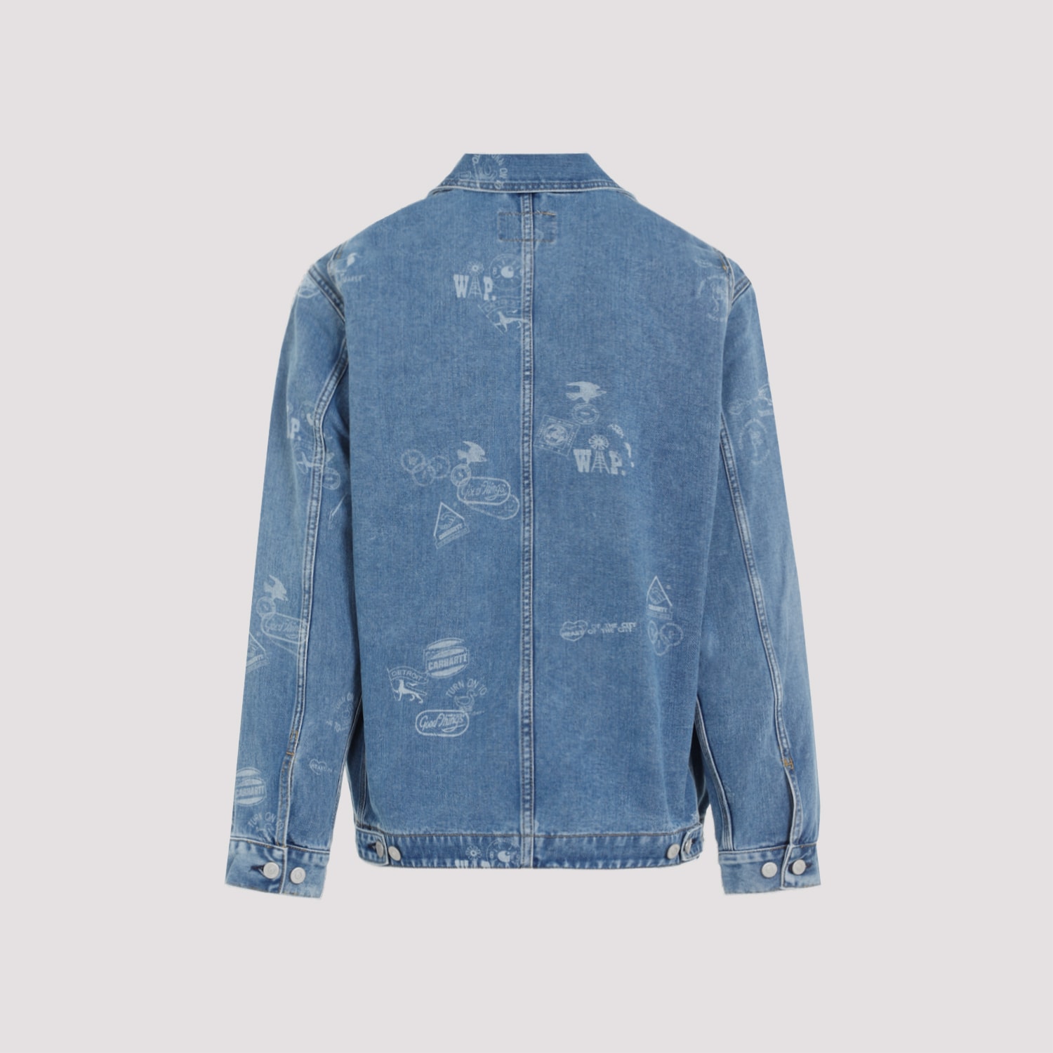 Shop Carhartt Stamp Jacket In Blue