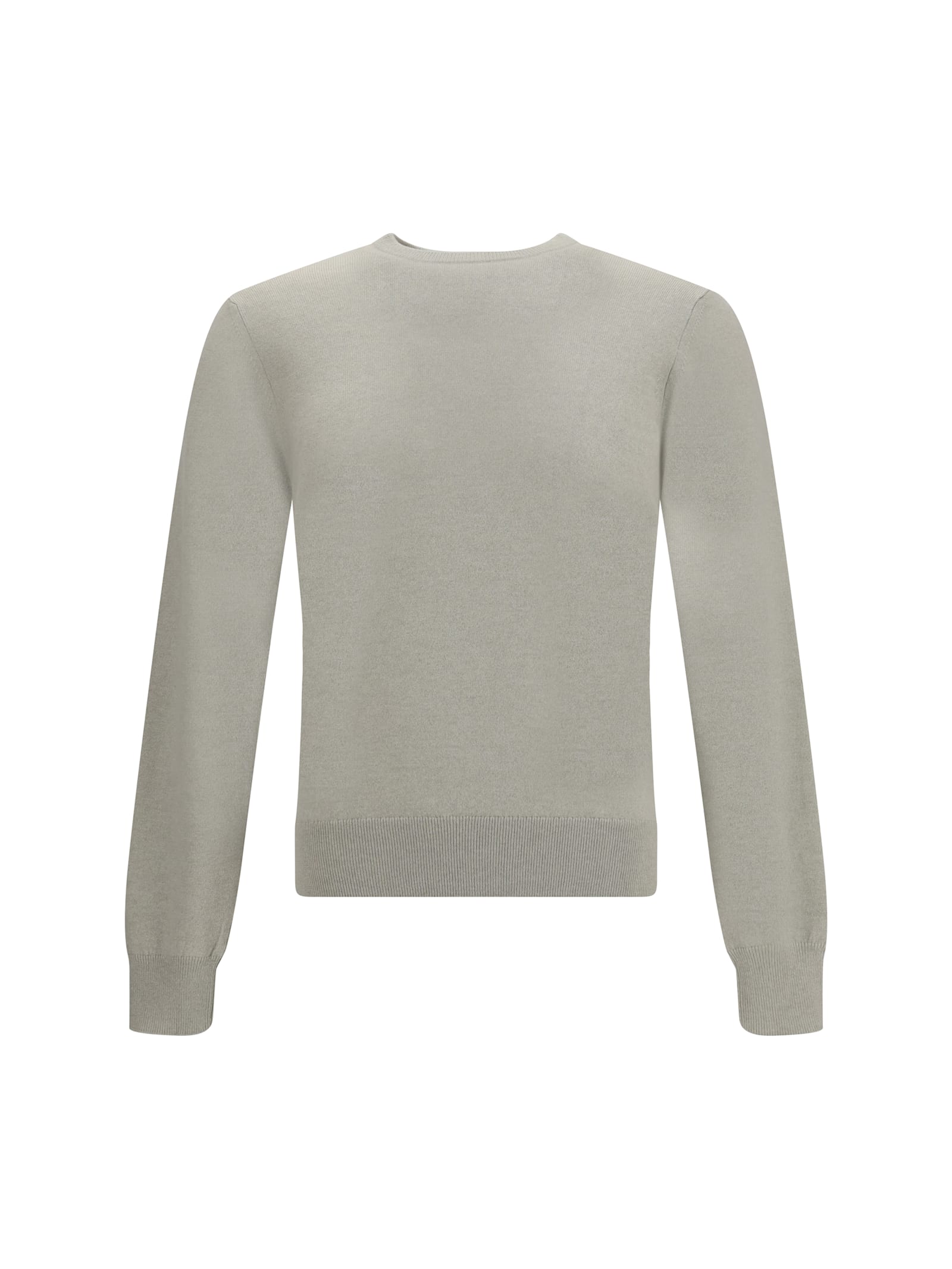 Cruciani Crew-neck Fine-knit Sweater In Gray
