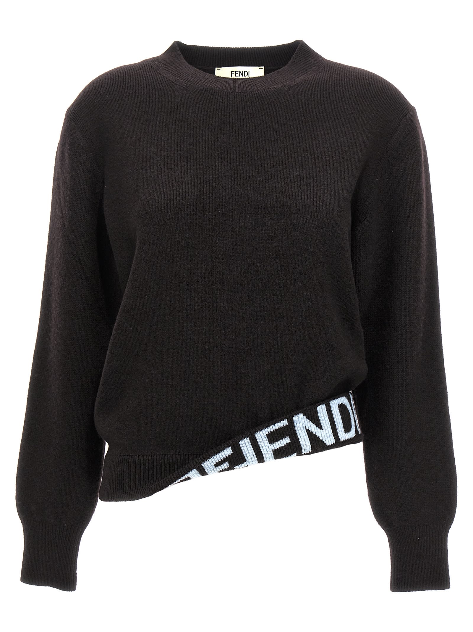Fendi Mirror Sweater In Brown