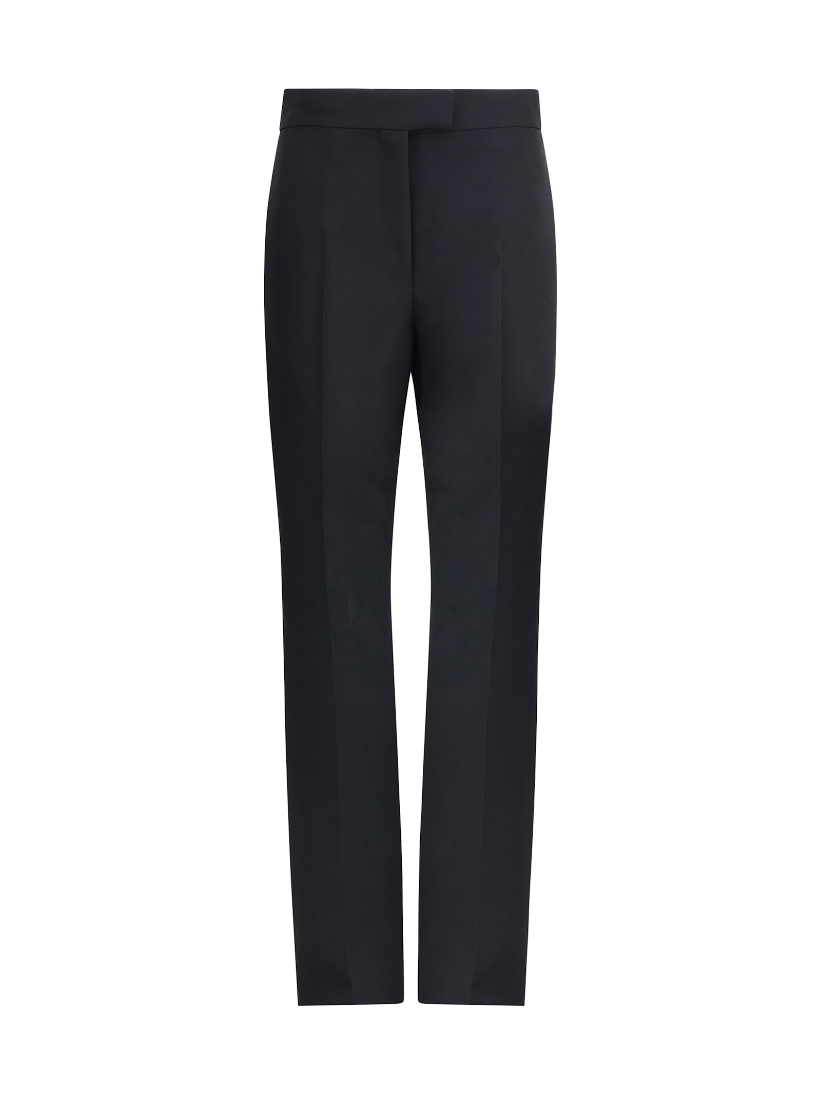 Ferragamo Wool Trousers With Belt Loops And Button Detail In Blue