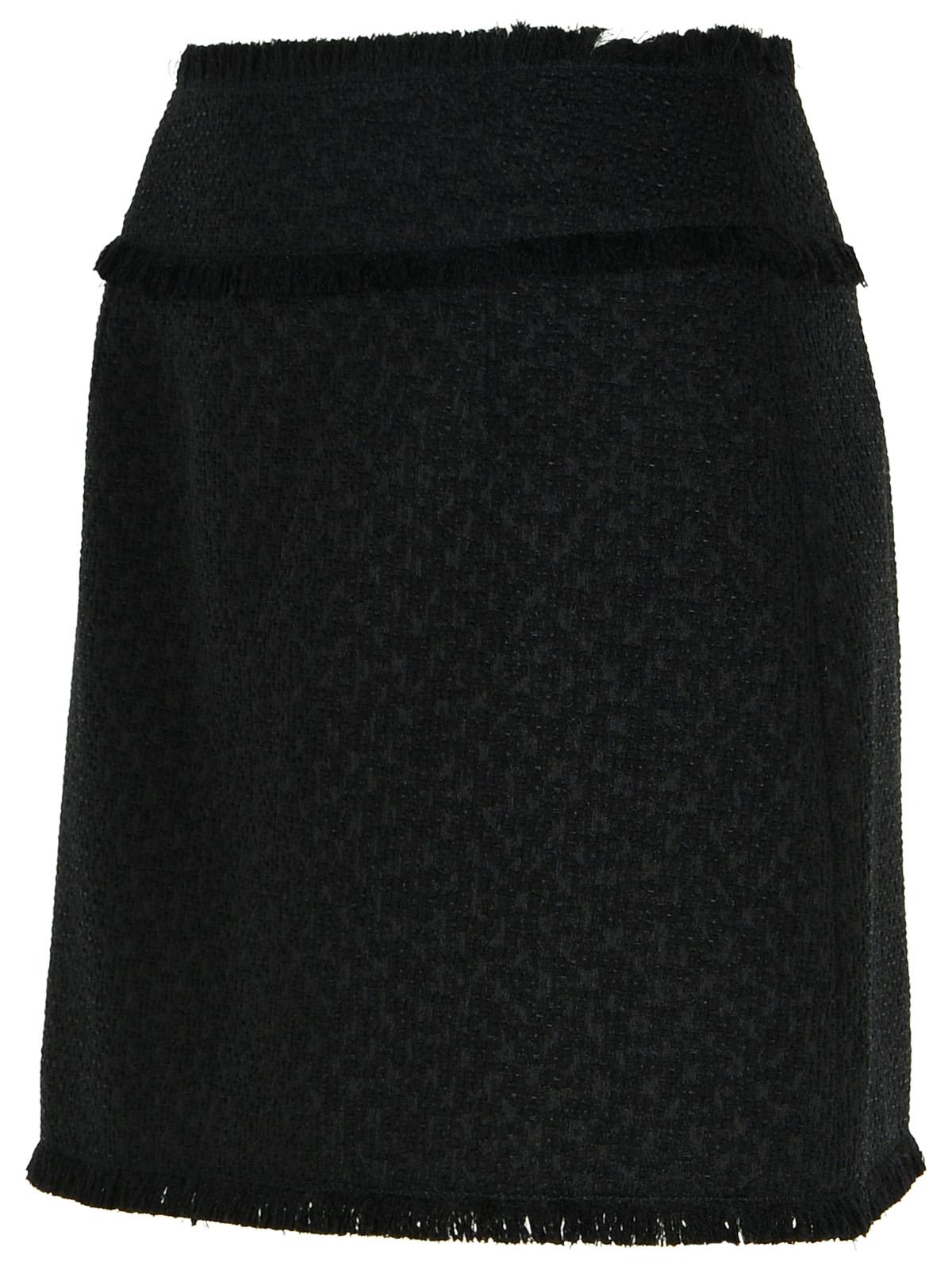 Shop Dolce & Gabbana Black Wool Blend Miniskirt