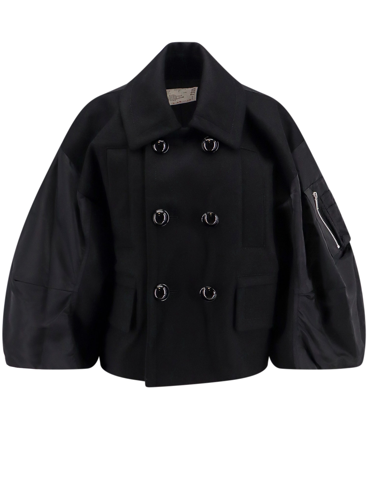 Shop Sacai Jacket In Black