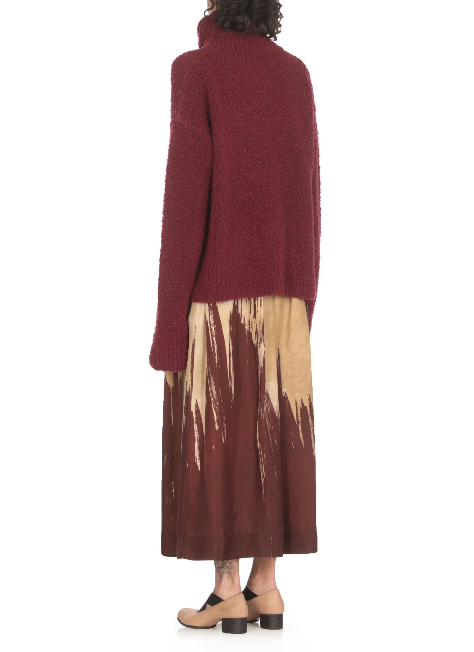 Shop Uma Wang Curly Sweater In Bordeaux