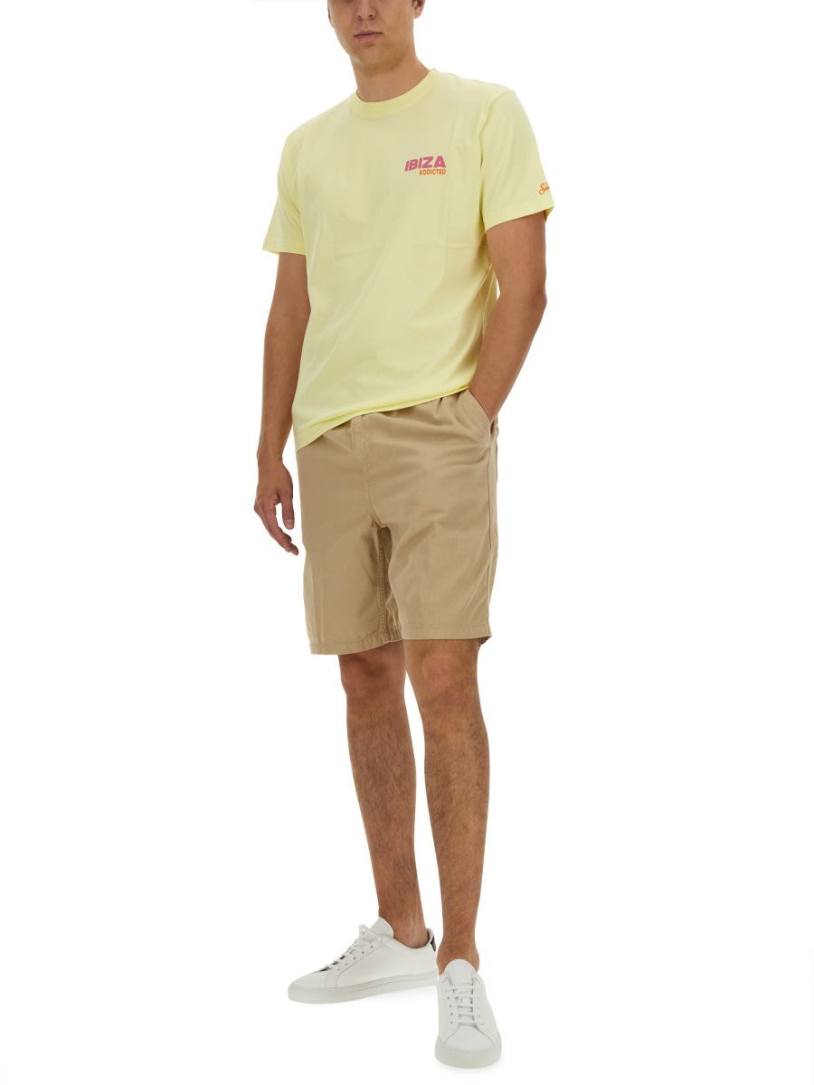 Shop Mc2 Saint Barth Cotton T-shirt In Yellow