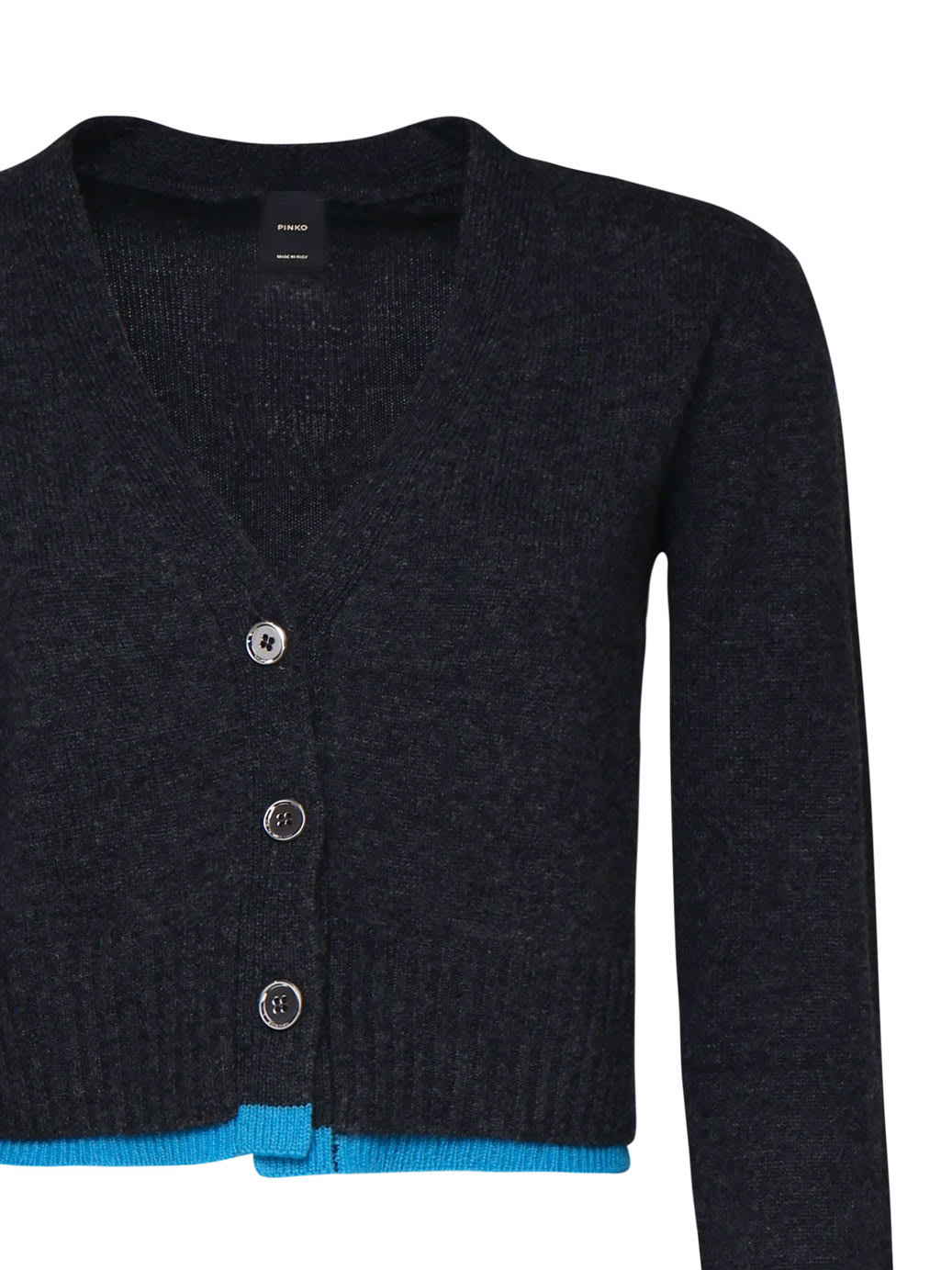 Shop Pinko Chausie Cardigan In Navy, Light Blue