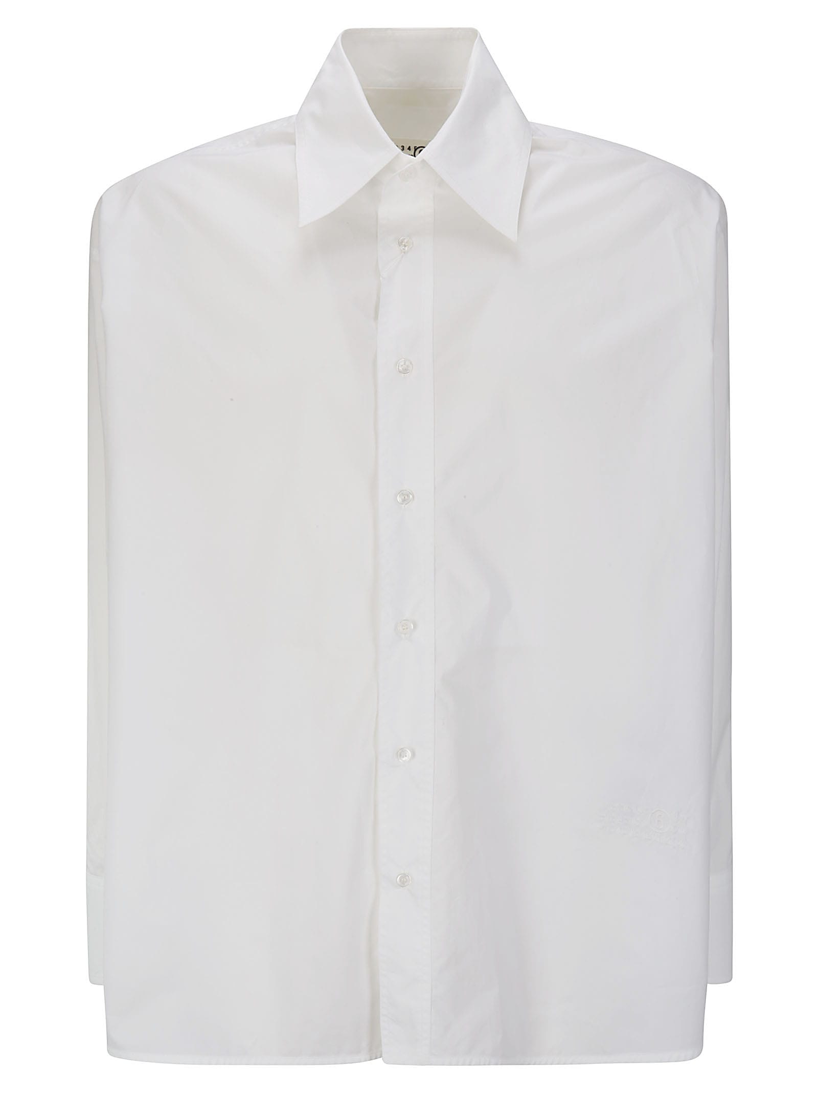 Mm6 Maison Margiela Long-sleeved Shirt In White