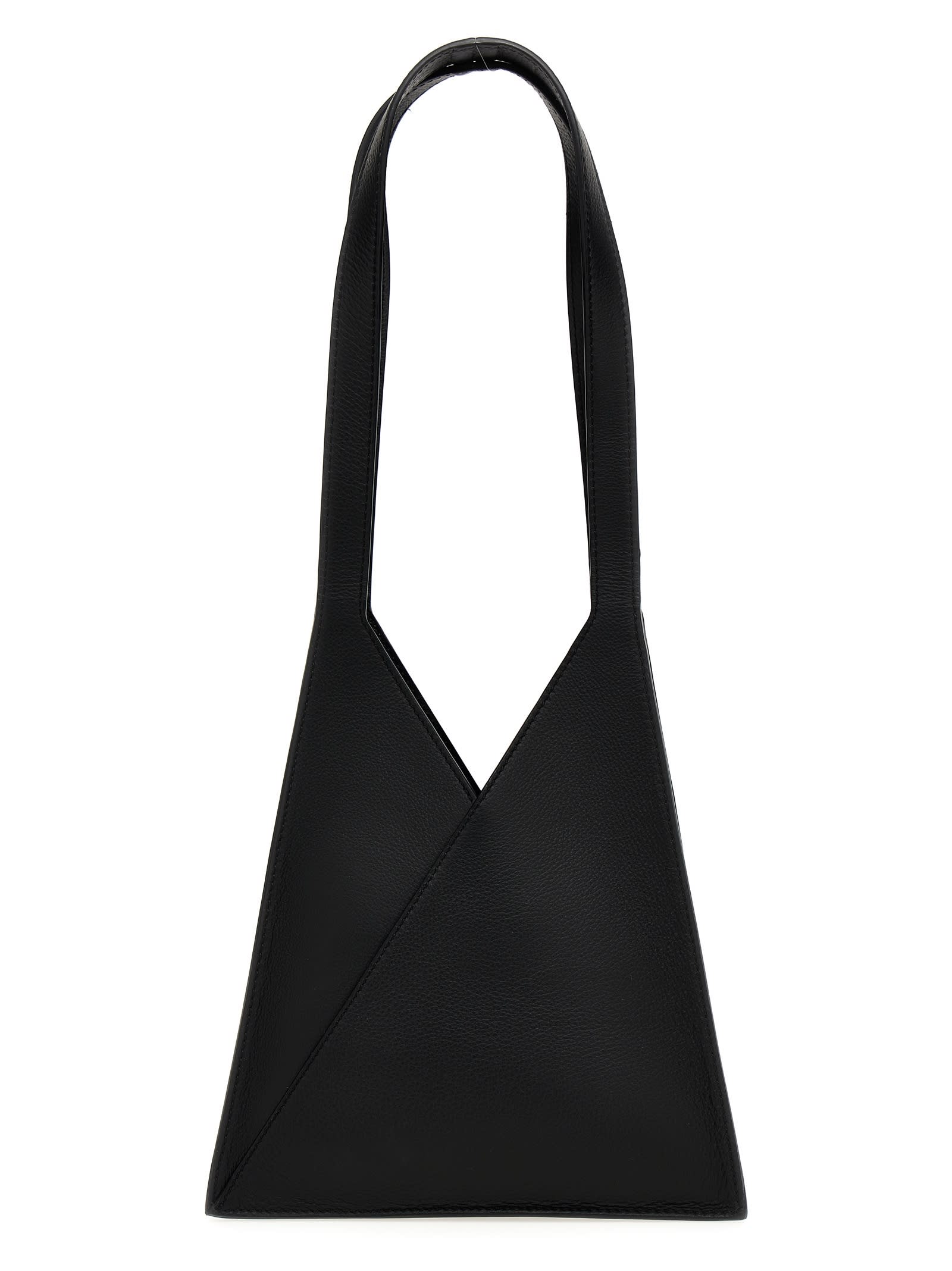 Shop Maison Margiela Accordion Japanese Shoulder Bag In Black