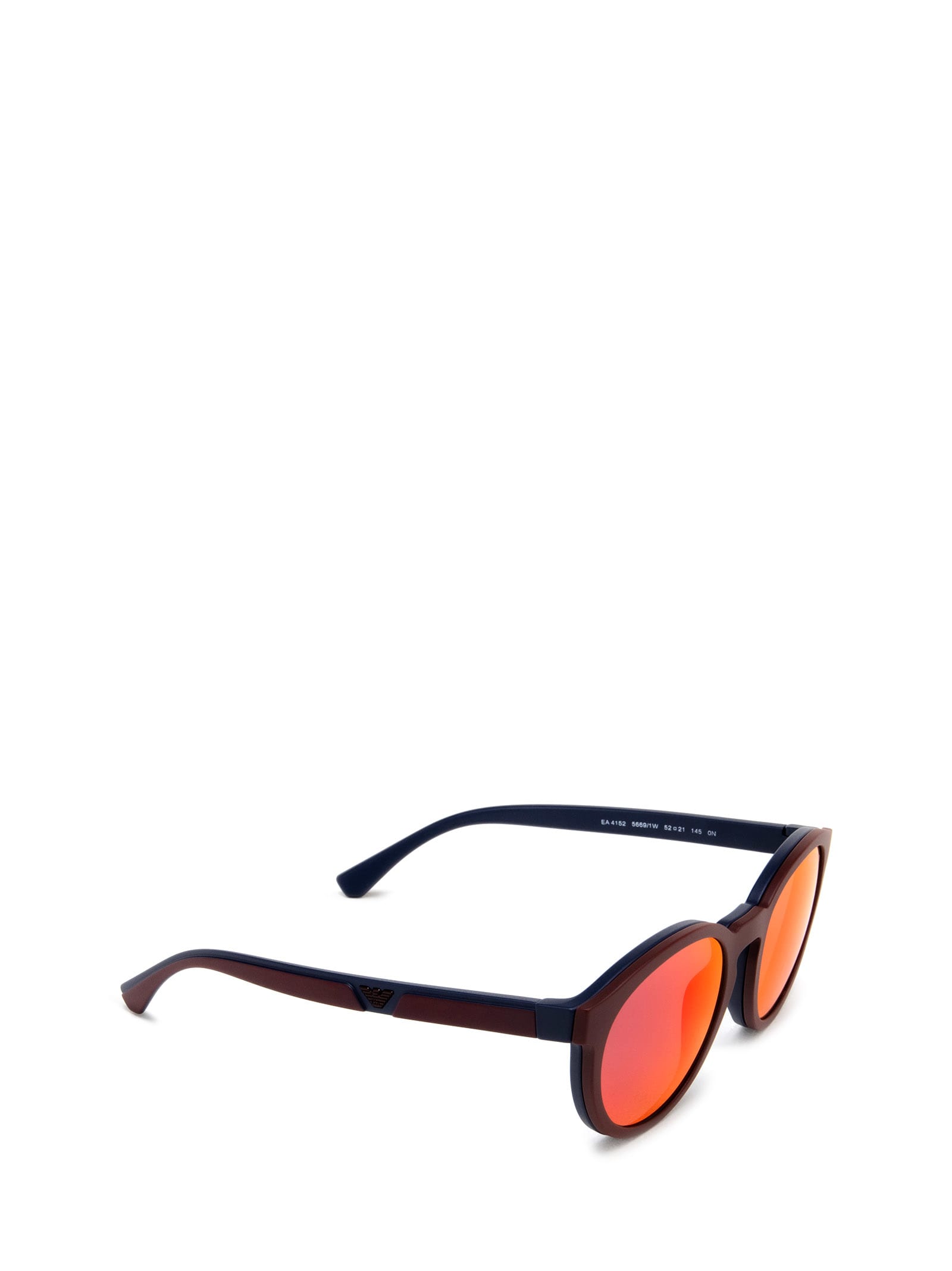 Shop Emporio Armani Ea4152 Matte Blue Sunglasses