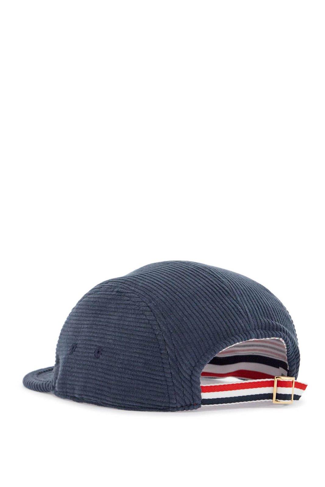 Shop Thom Browne Hector Embroidered Corduroy Baseball Cap In Navy