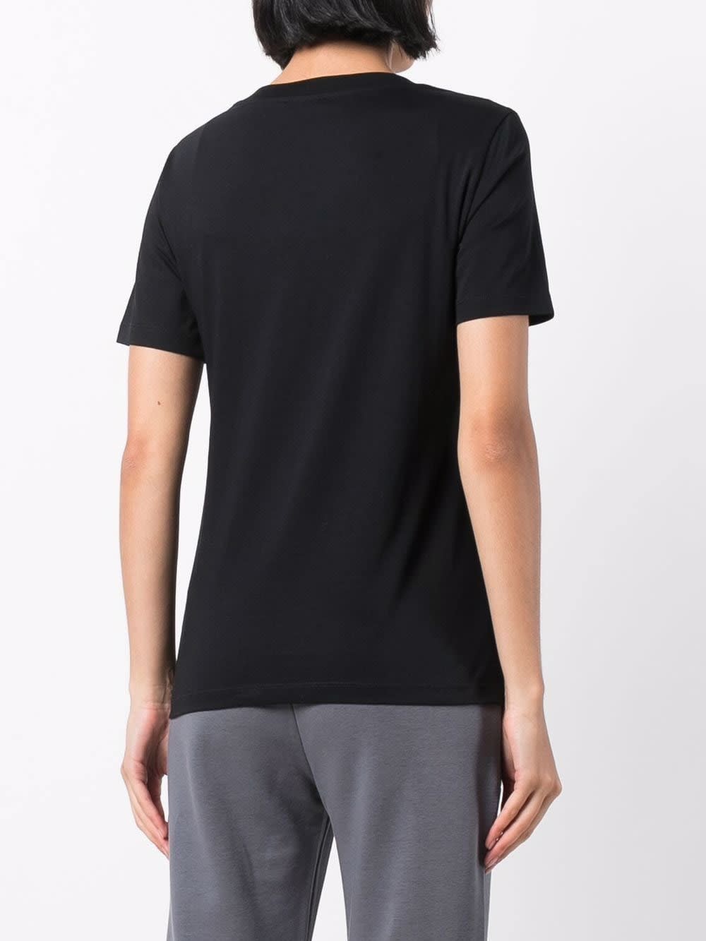 Emporio Armani Logo Cotton T-shirt In Black