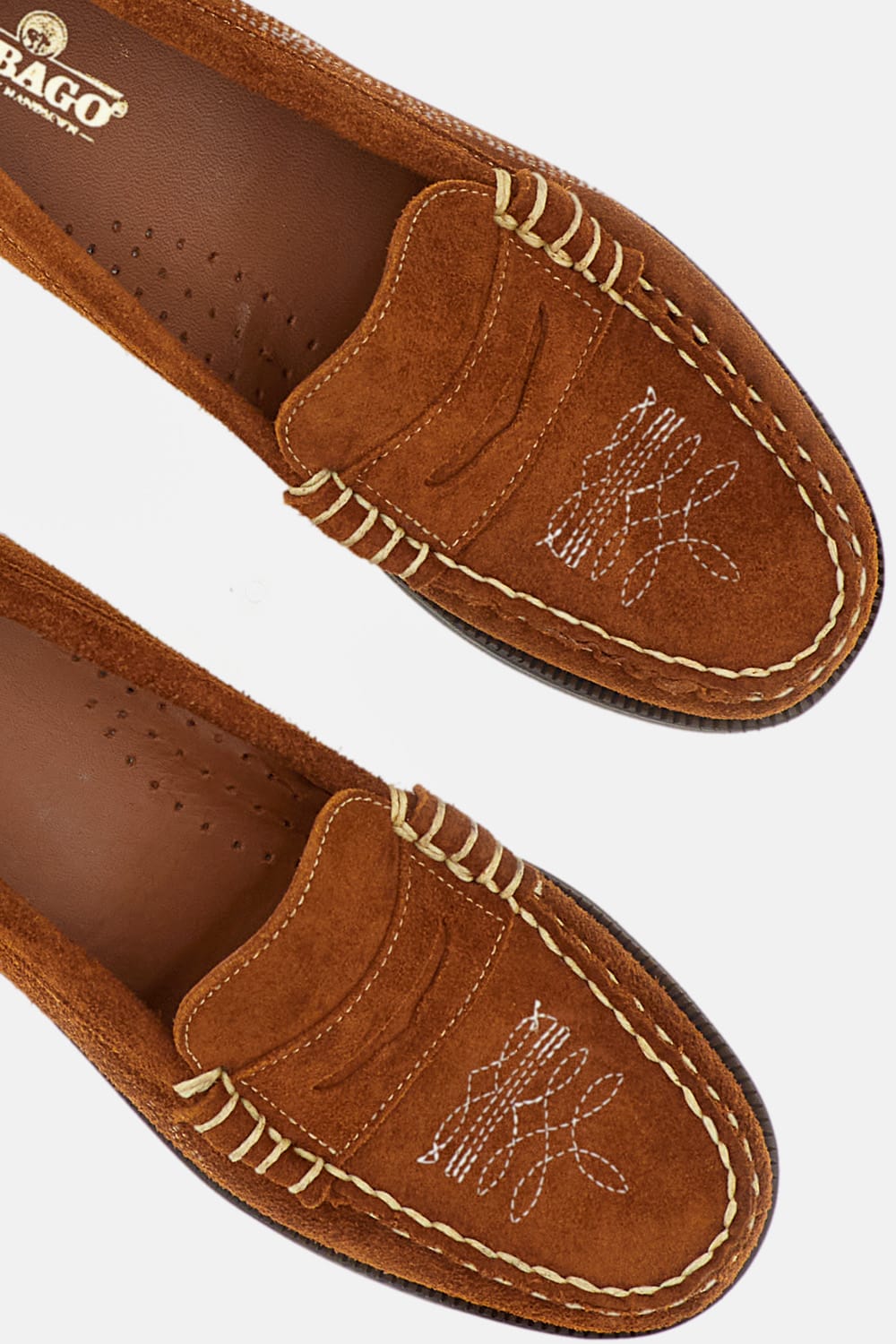 Sebago Decorative-stitching Loafers In Brown