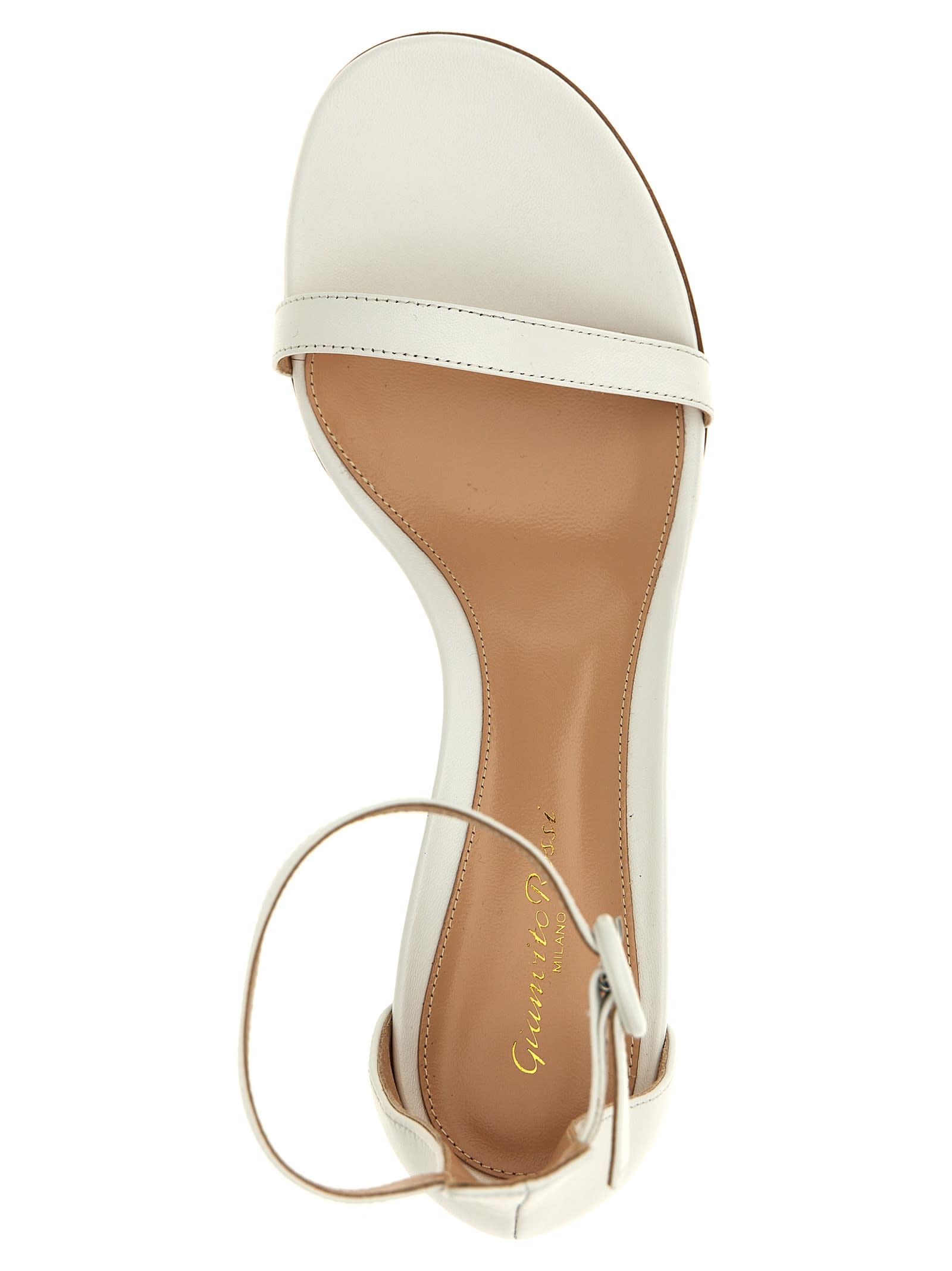 Gianvito Rossi 45mm Gaeta Sandals In White