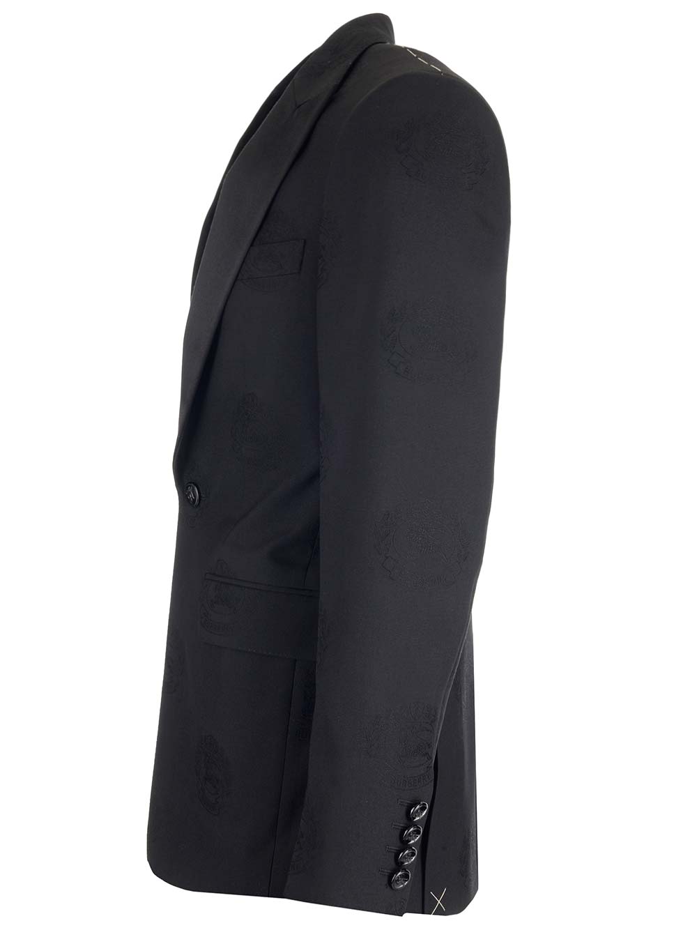 Burberry Black Single-breasted Tailored Jacket In Black