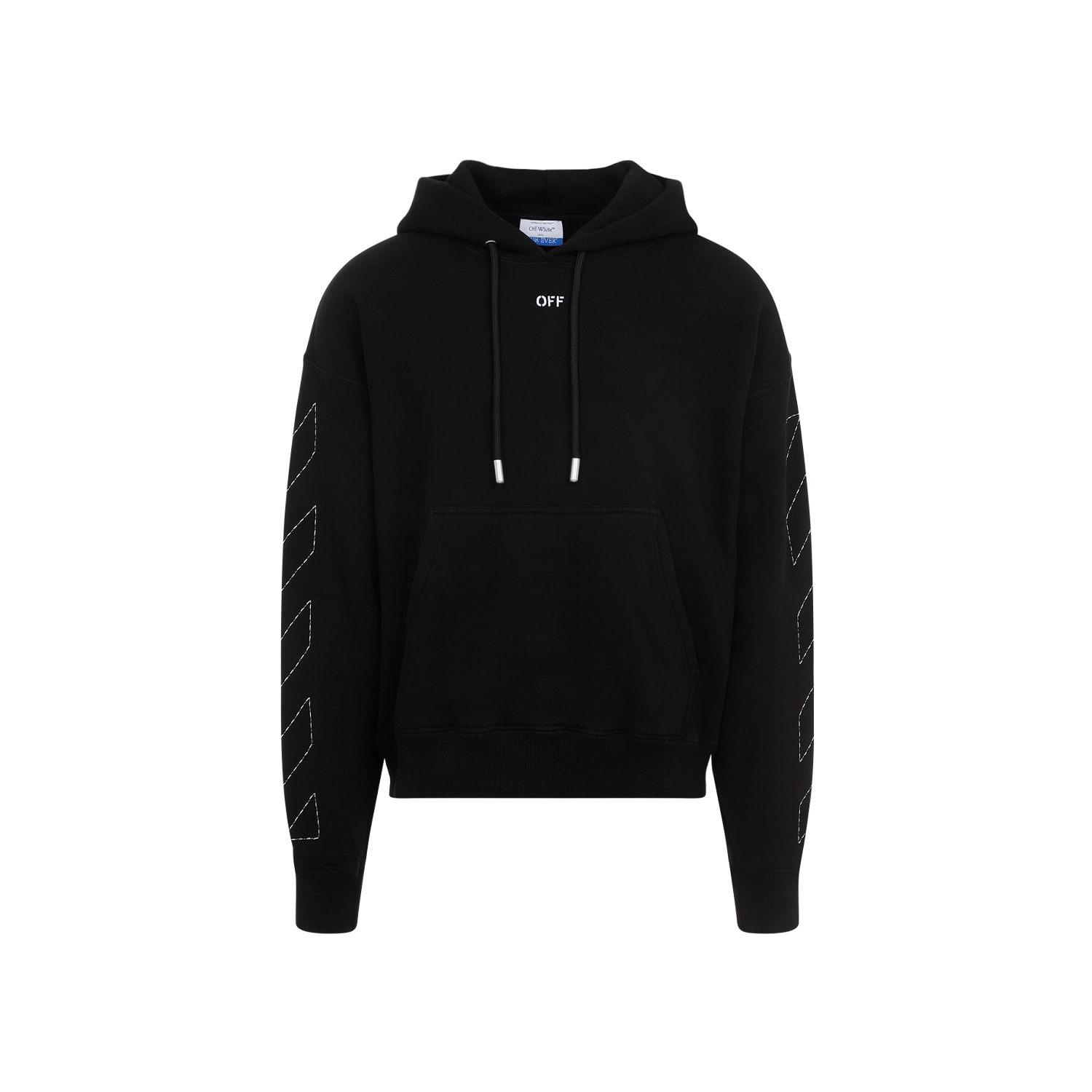 Shop Off-white Stitch Arrow Skate Hoodie In Black White