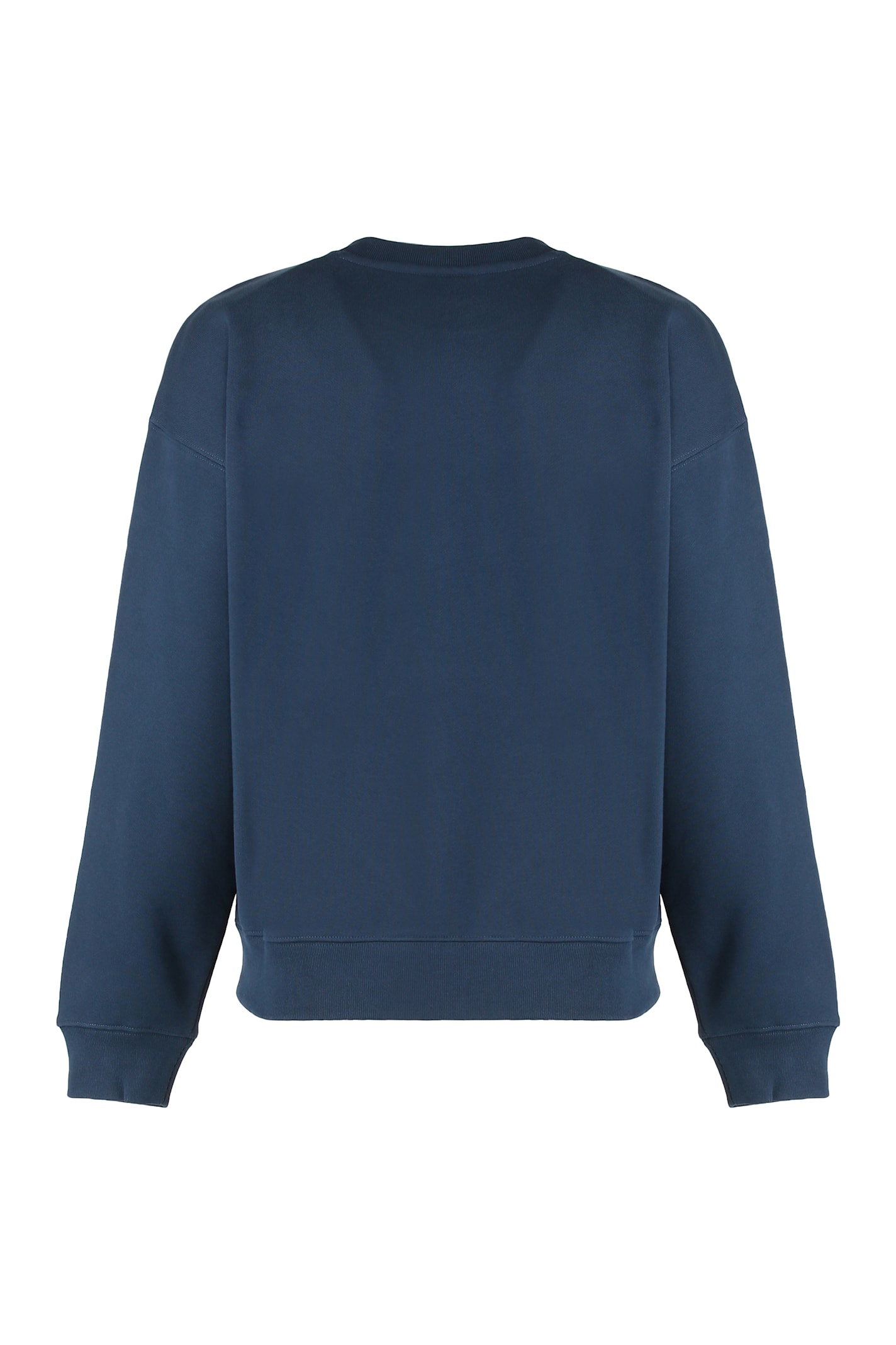 Maison Kitsuné Graphic Print Crew Neck Cotton Sweatshirt In Blue