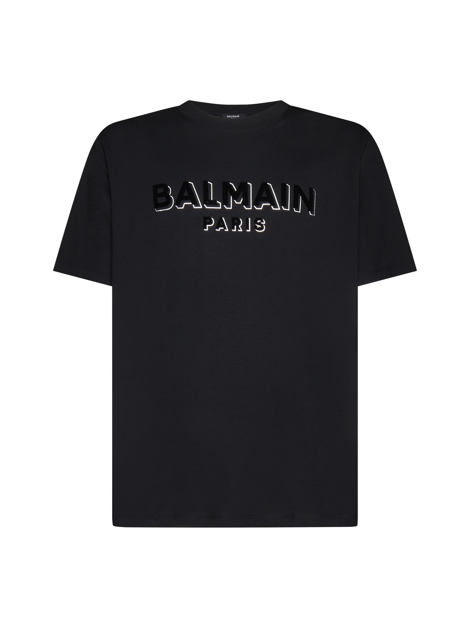 Shop Balmain T-shirt In Oir/noir/argent