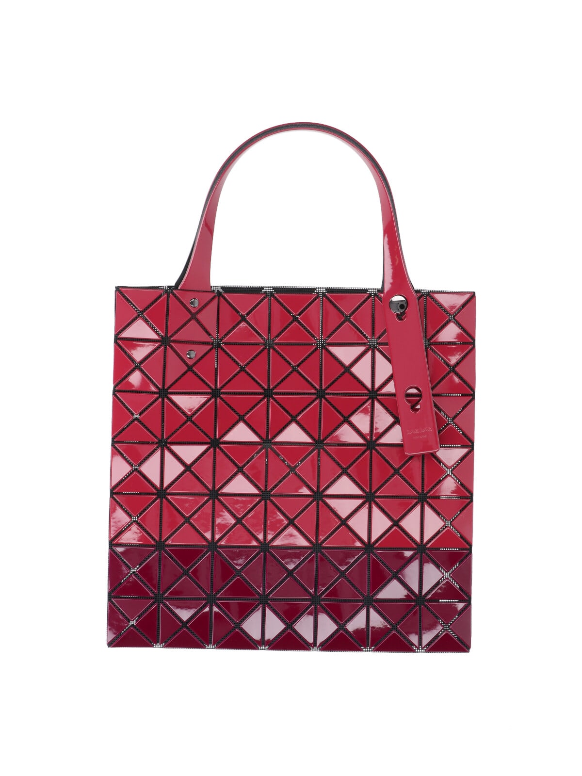 Bao Bao Issey Miyake Geometric Tote Bag Glossy Finish In Red