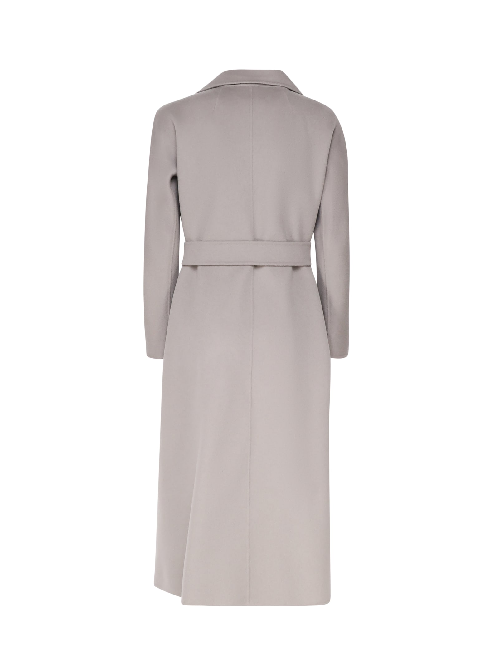 Shop 's Max Mara Esturia Dressing Gown Coat In Virgin Wool In Medium Grey