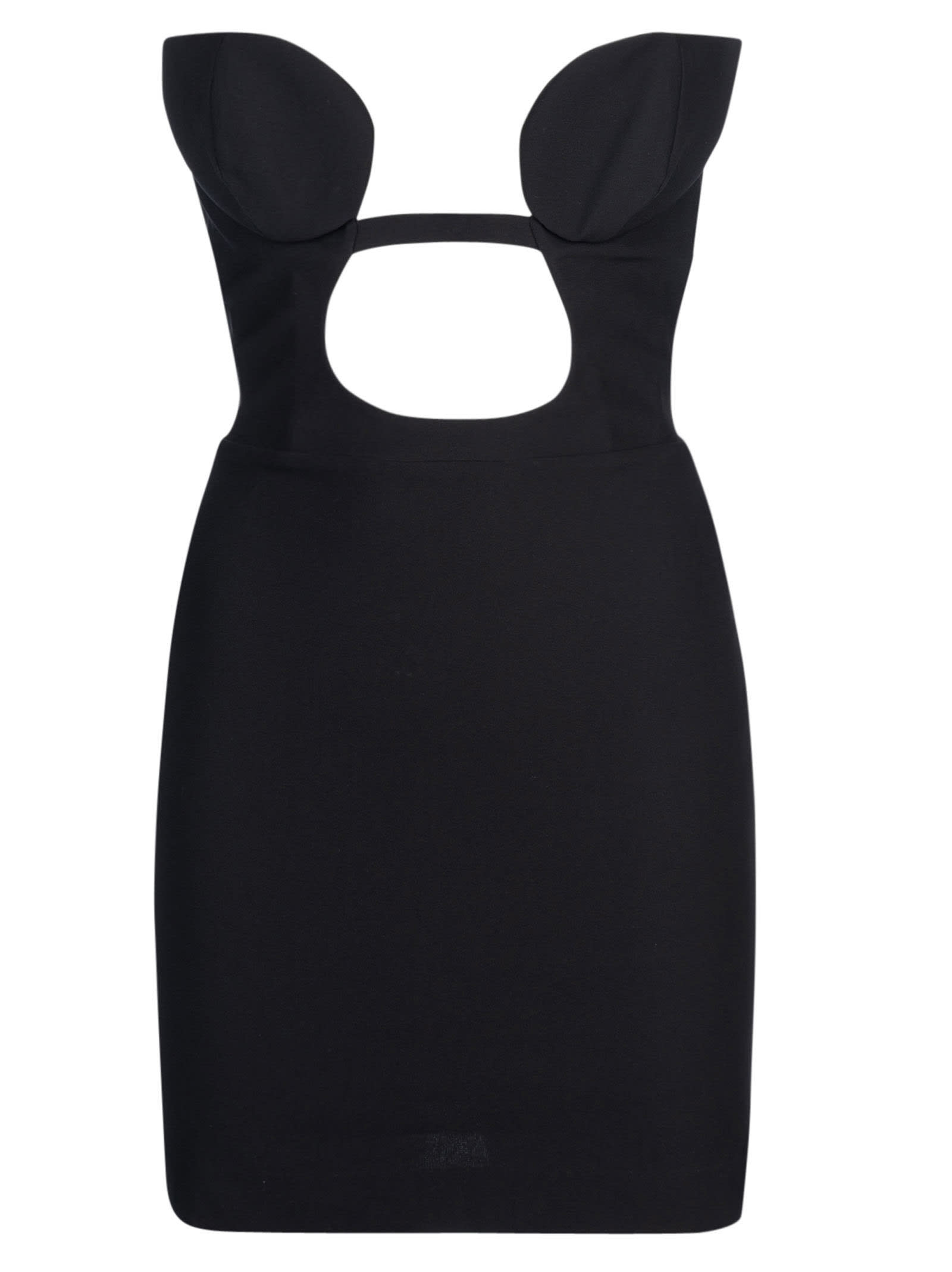 Shop Nensi Dojaka Mini Fitted Dress In Black