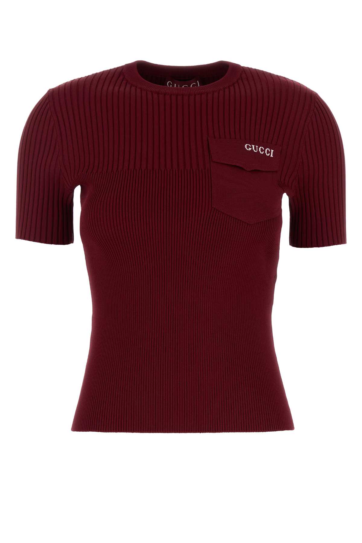 Gucci Tiziano Red Stretch Viscose Blend Sweater